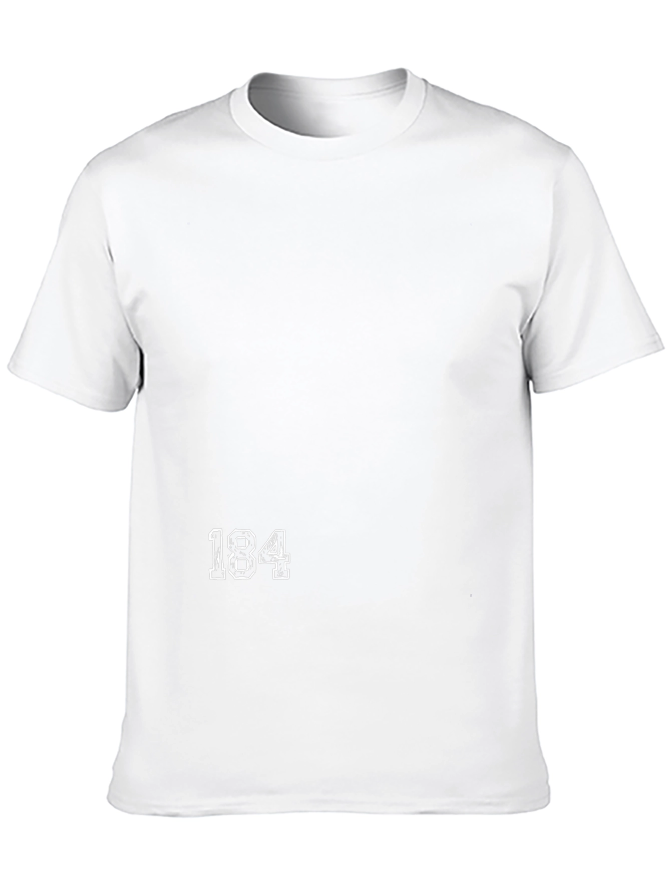 Black T-Shirt with 184 Graphic Print