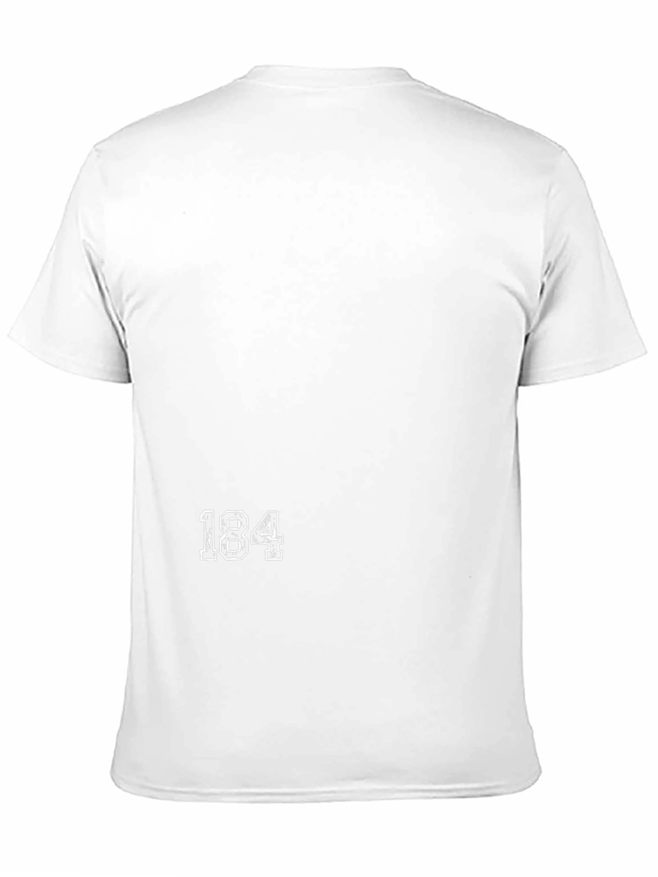 Black T-Shirt with 184 Graphic Print