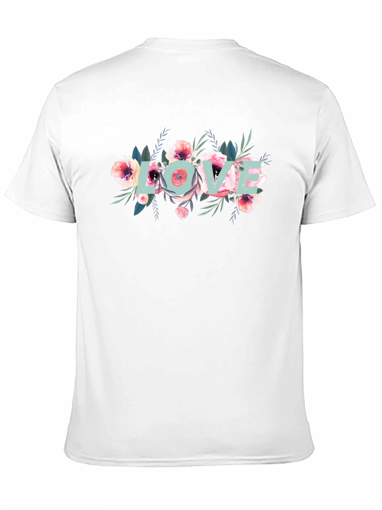 Floral Love Graphic Black T-Shirt