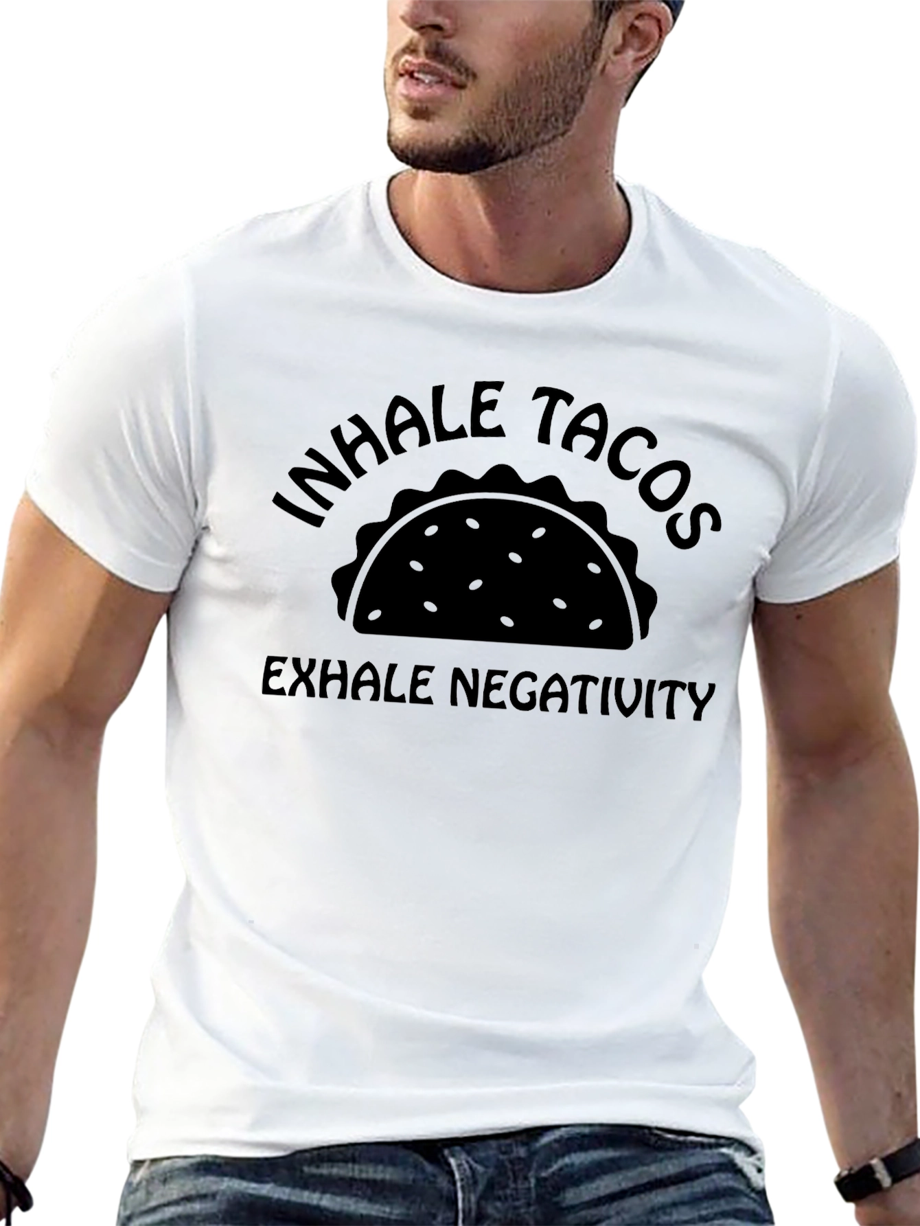 Inhale Tacos Exhale Negativity Graphic Tee