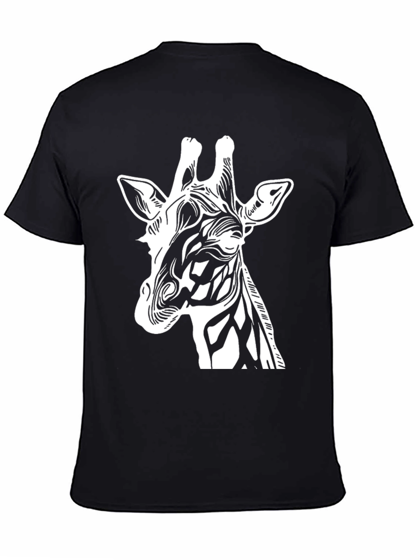 Cool Giraffe Graphic Black T-Shirt