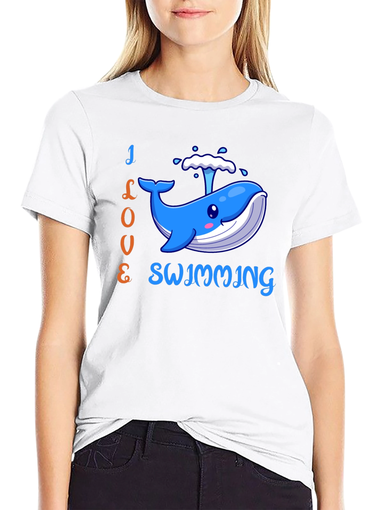 I Love Swimming Whale T-Shirt