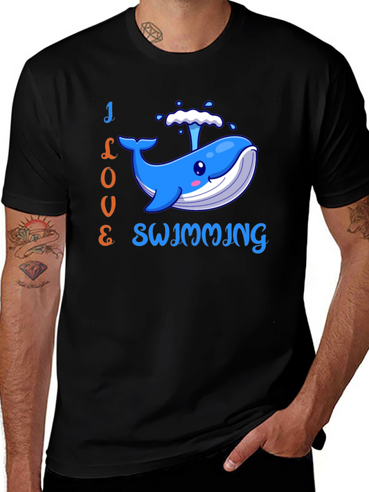I Love Swimming Whale T-Shirt