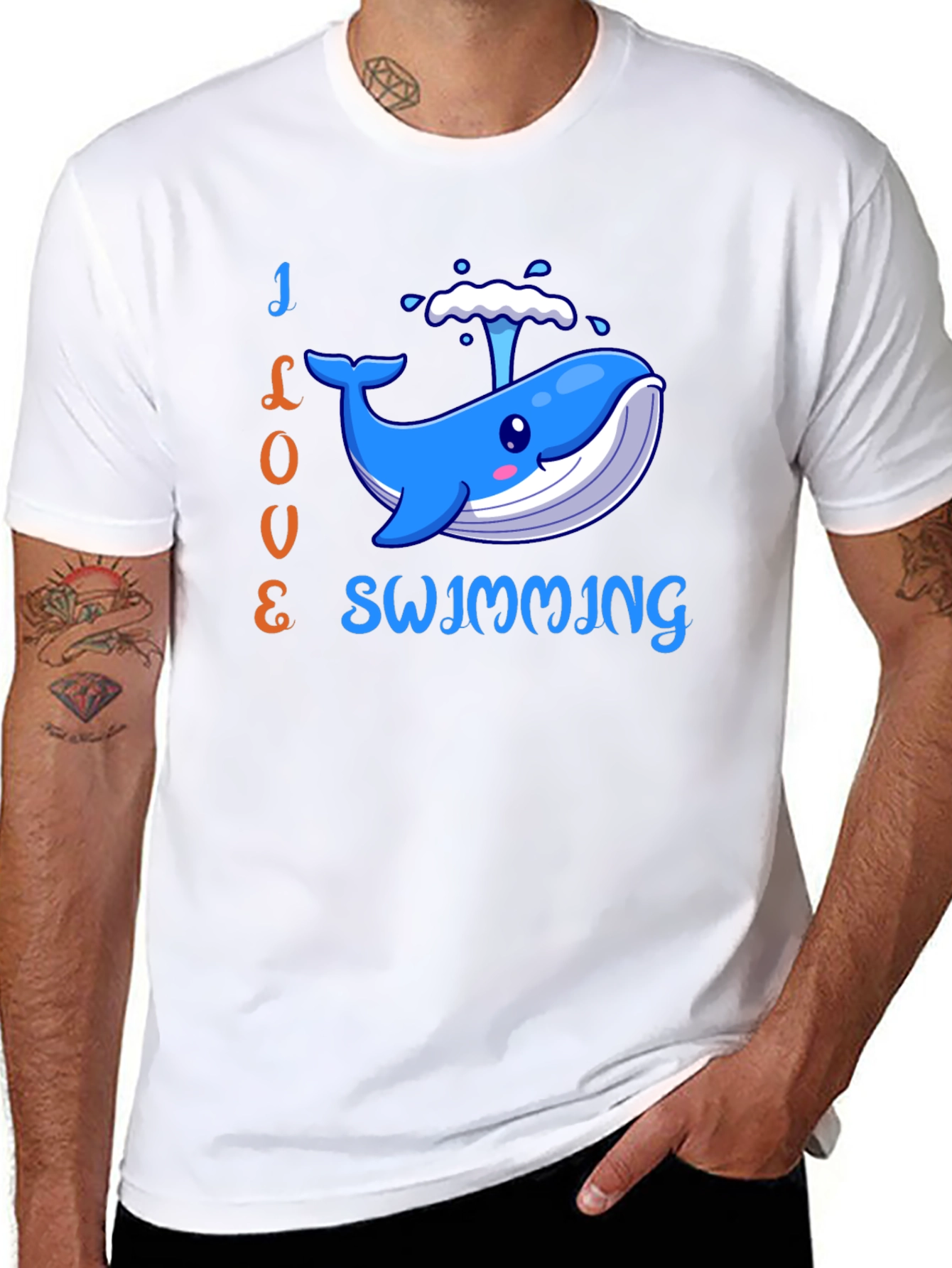 I Love Swimming Whale T-Shirt