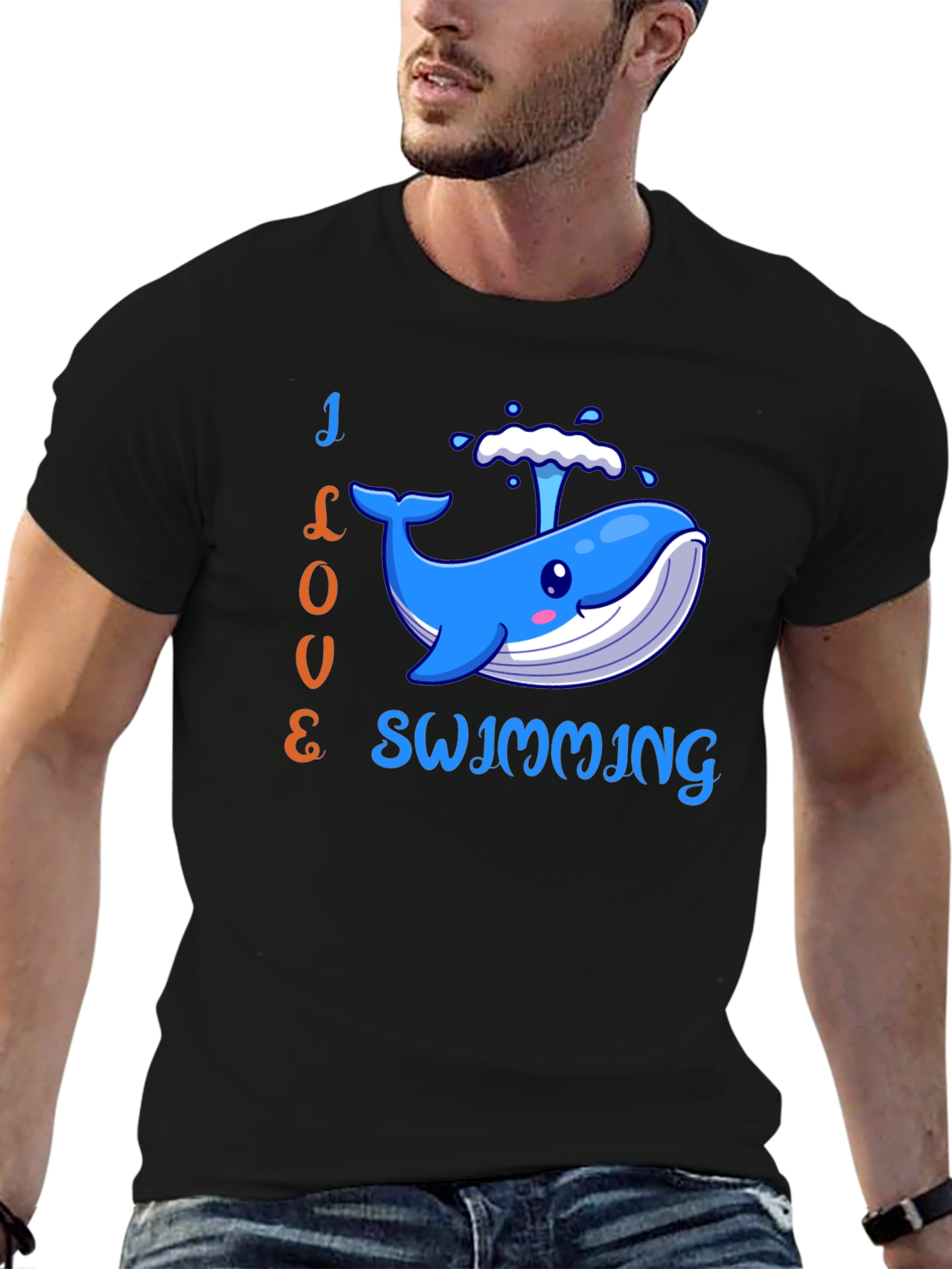 I Love Swimming Whale T-Shirt