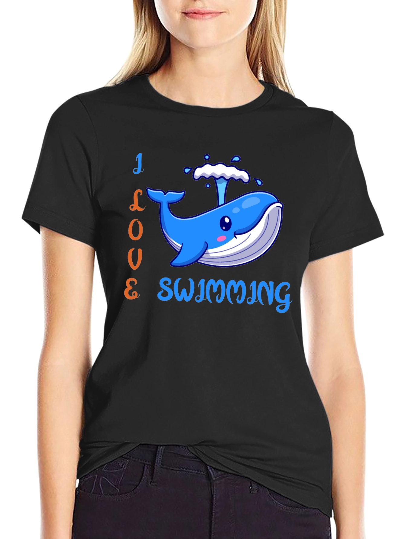 I Love Swimming Whale T-Shirt