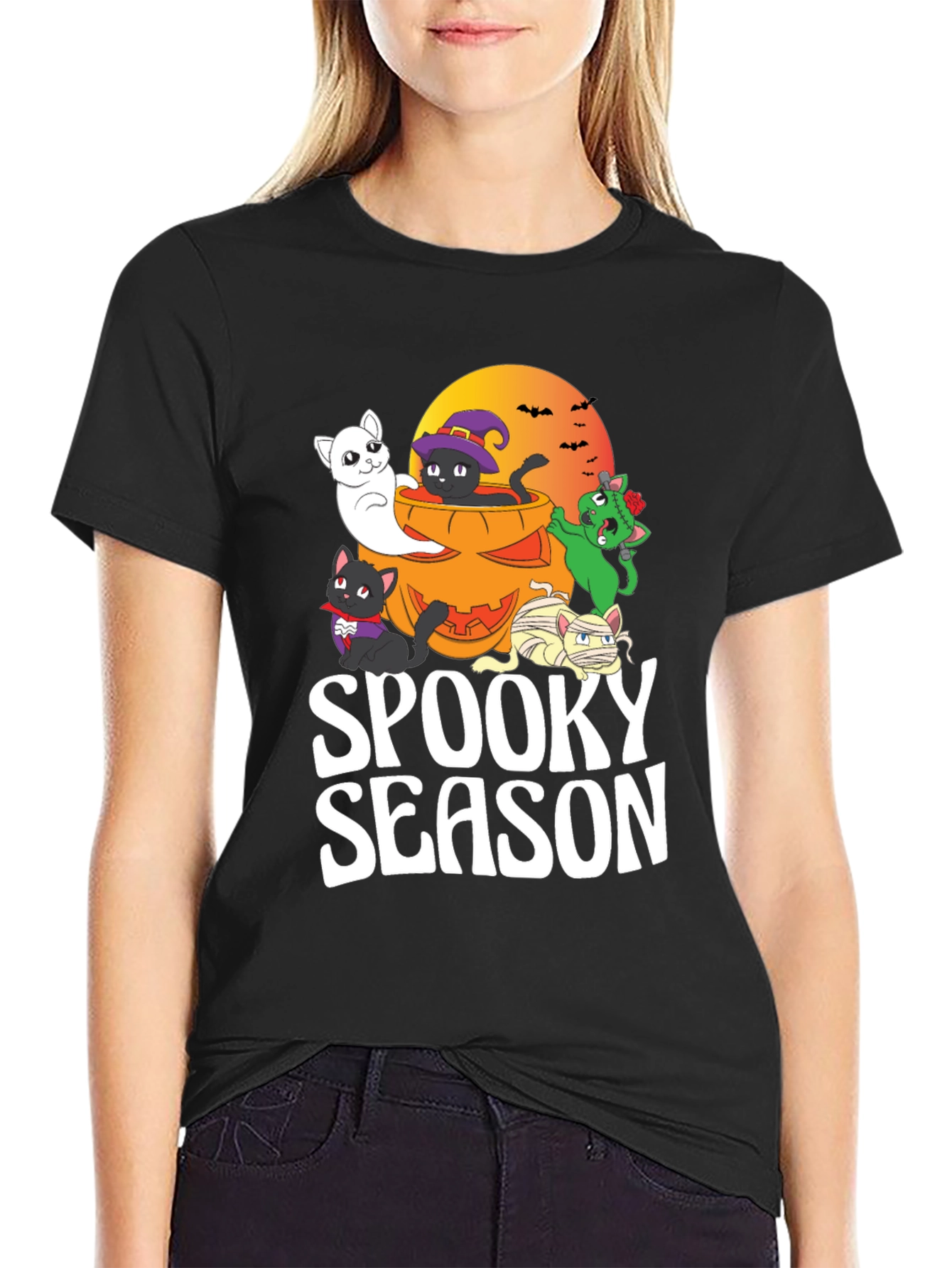 Spooky Season Halloween Cats T-Shirt