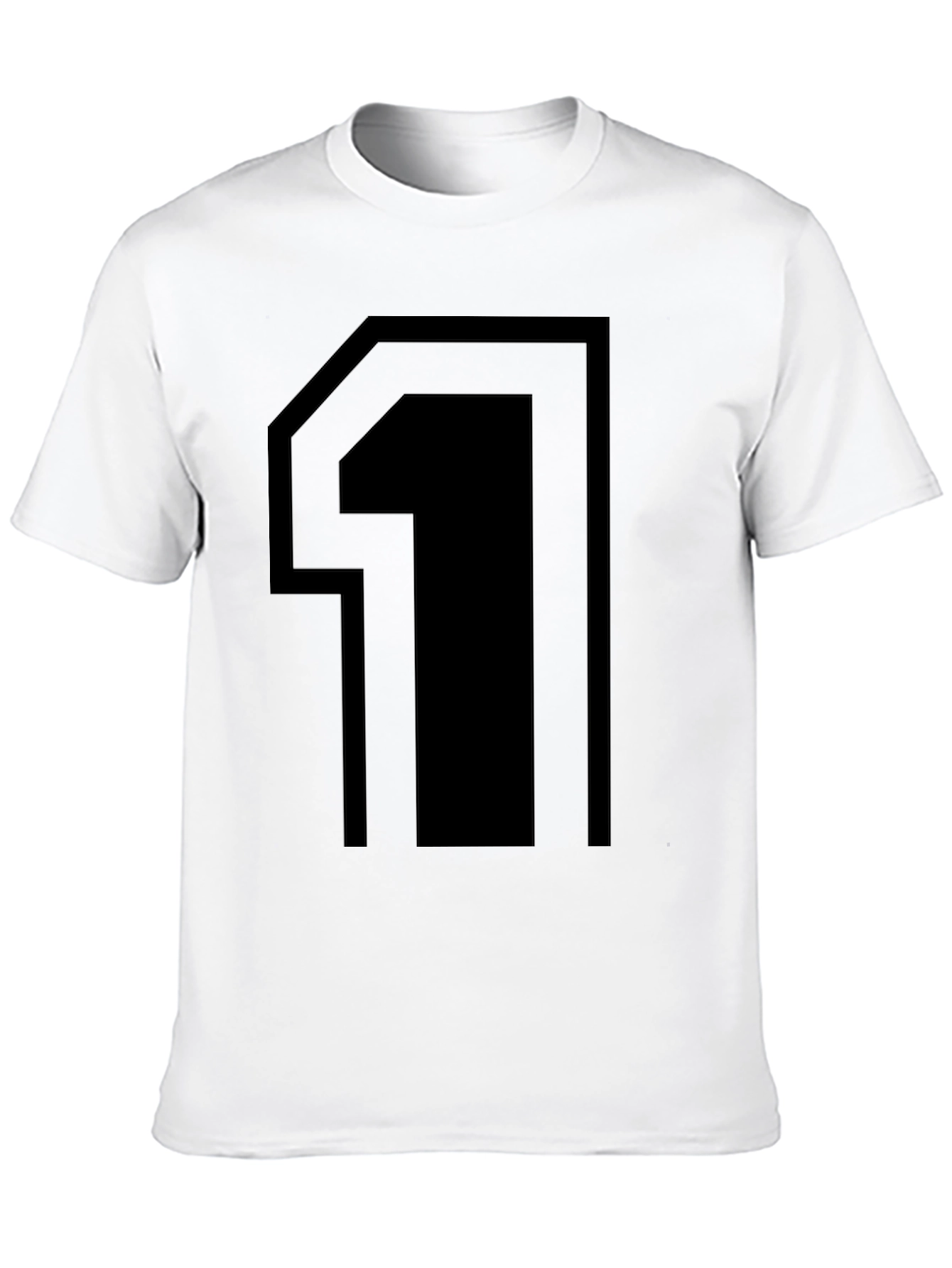 Bold Number 1 Graphic Tee - Black