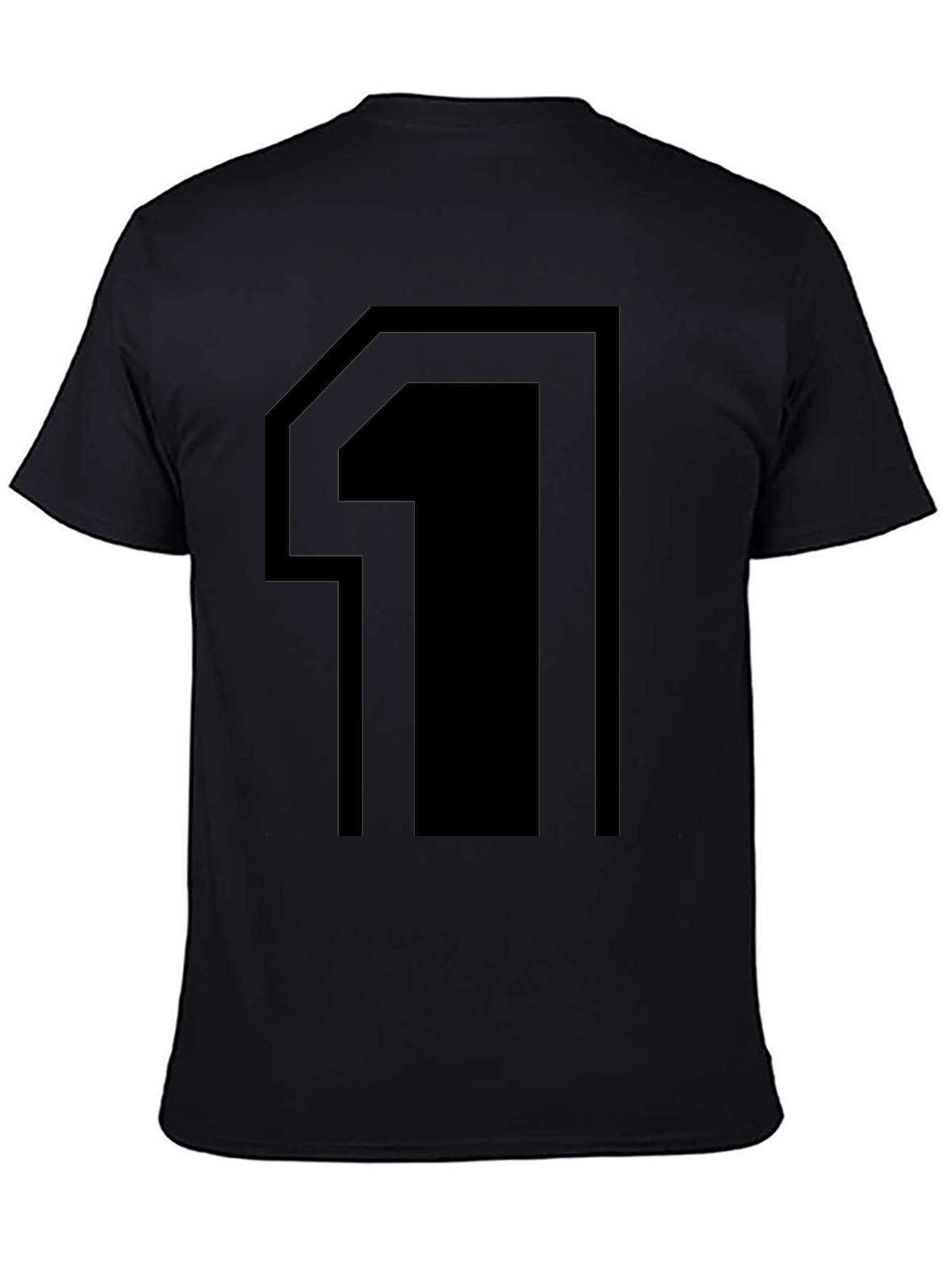 Bold Number 1 Graphic Tee - Black