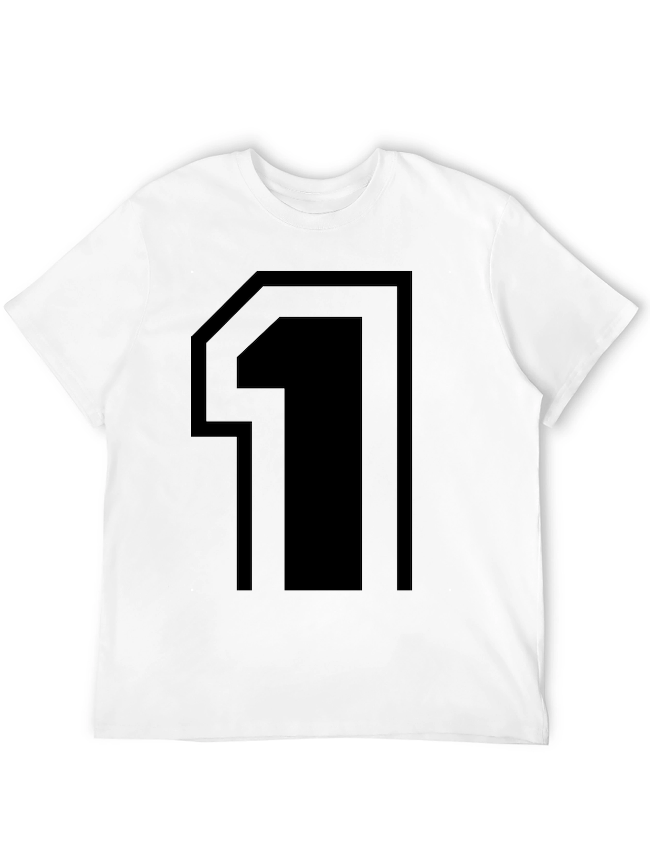 Bold Number 1 Graphic Tee - Black