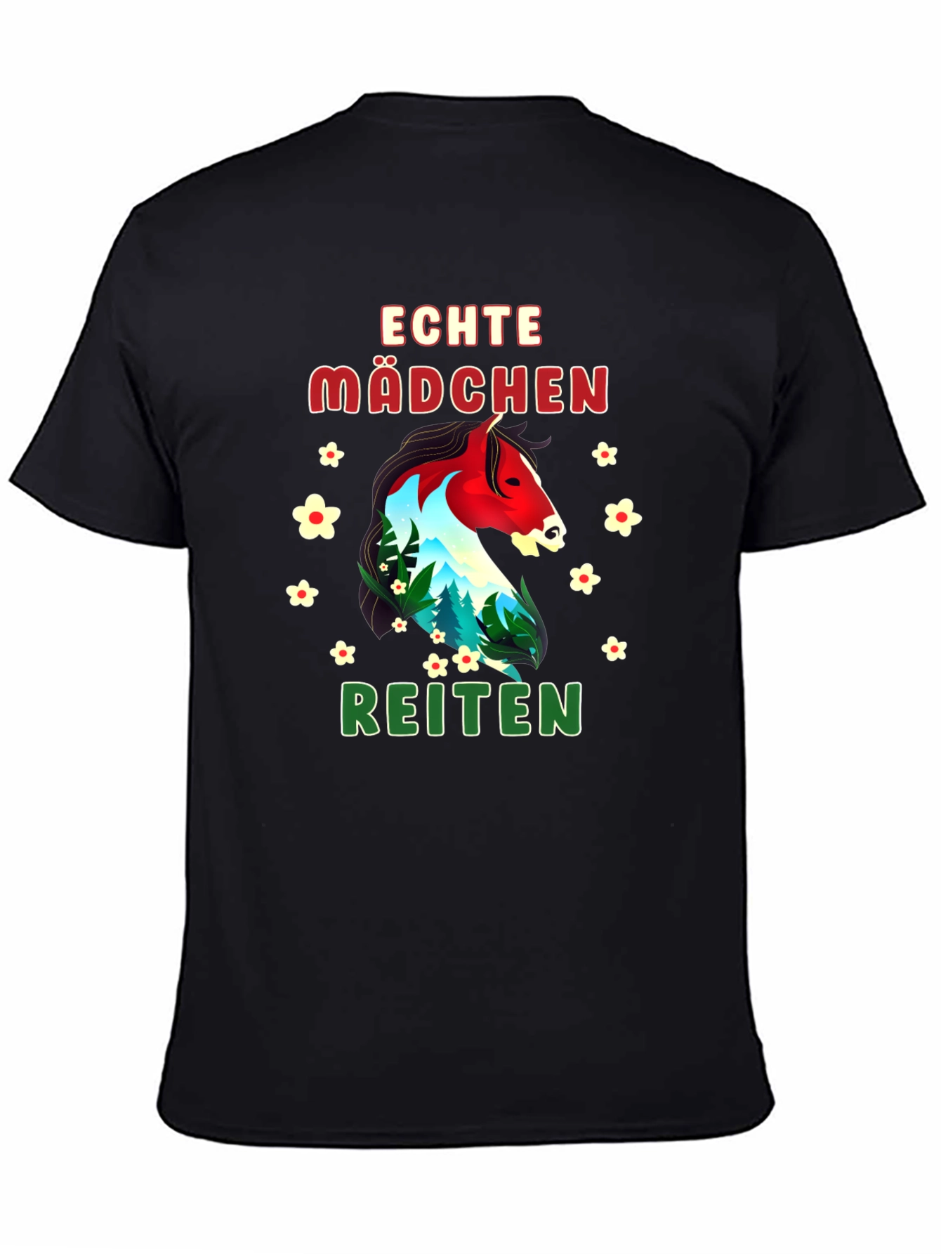 Echte Mädchen Reiten T-Shirt Horseback Riding Tee