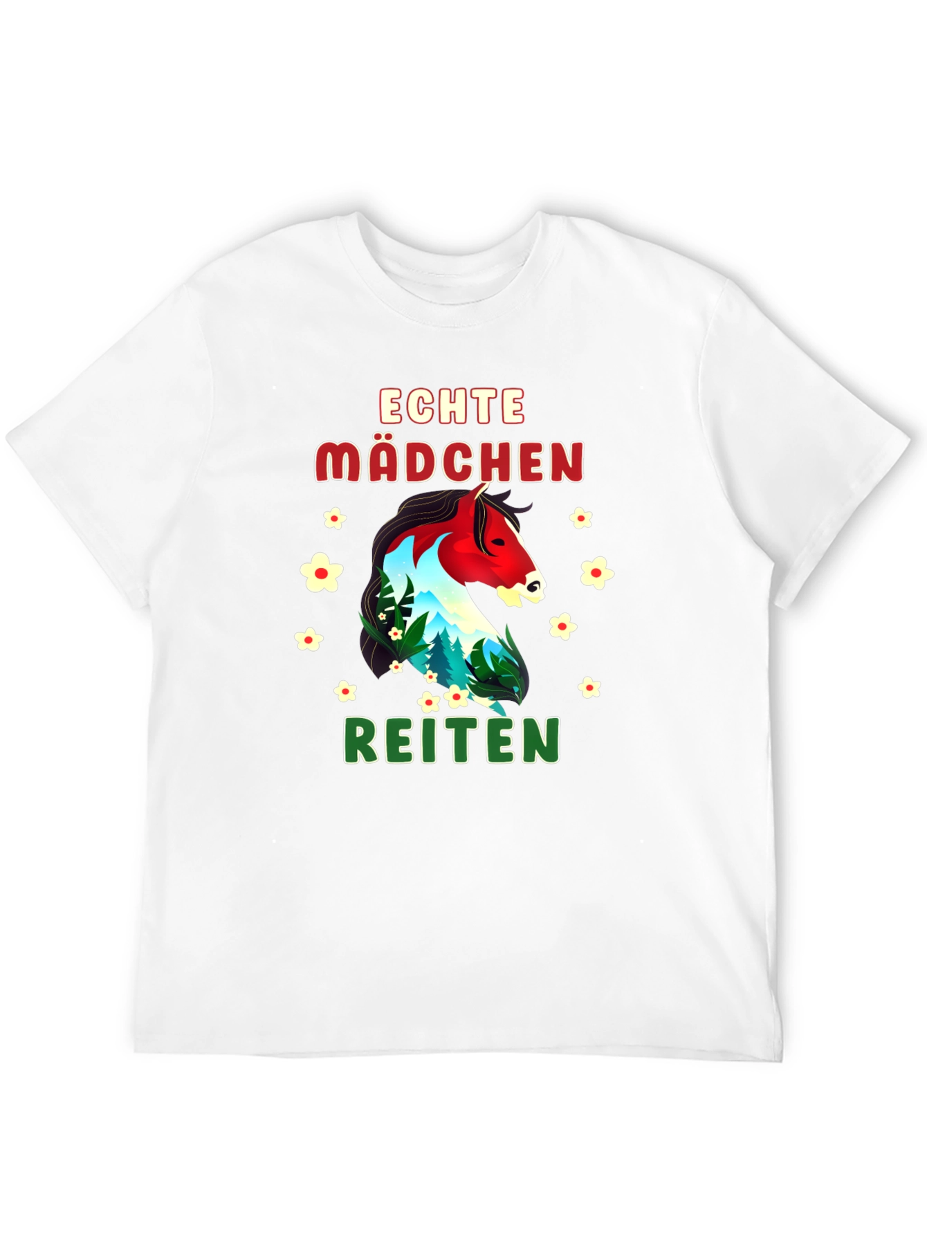 Echte Mädchen Reiten T-Shirt Horseback Riding Tee