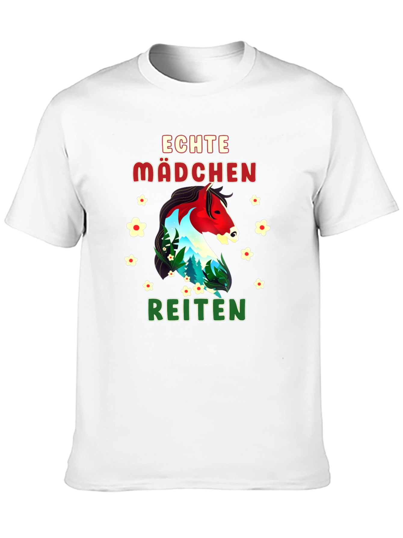 Echte Mädchen Reiten T-Shirt Horseback Riding Tee
