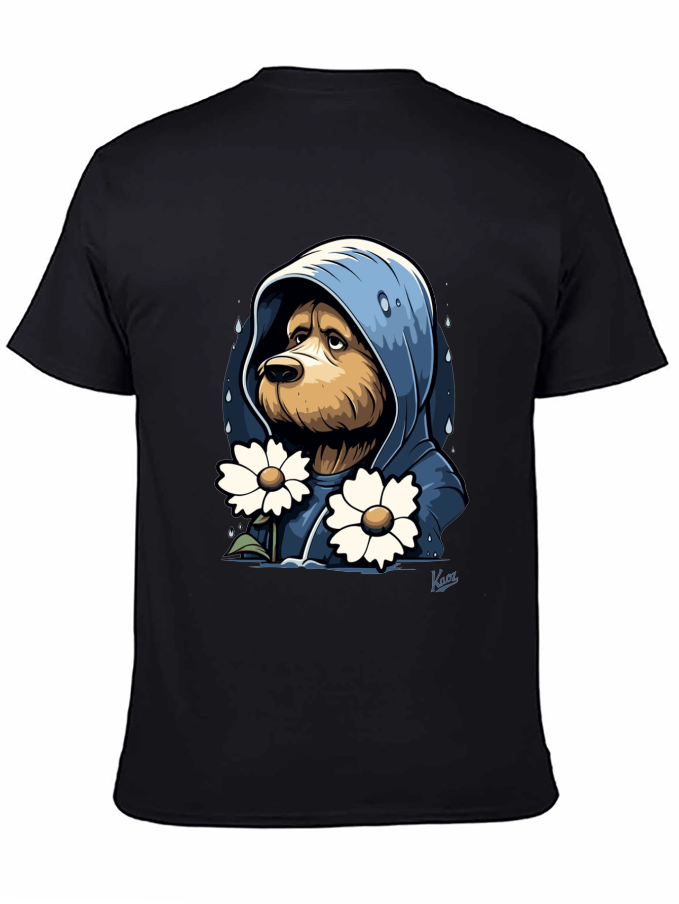 Sad Dog in Hoodie T-Shirt