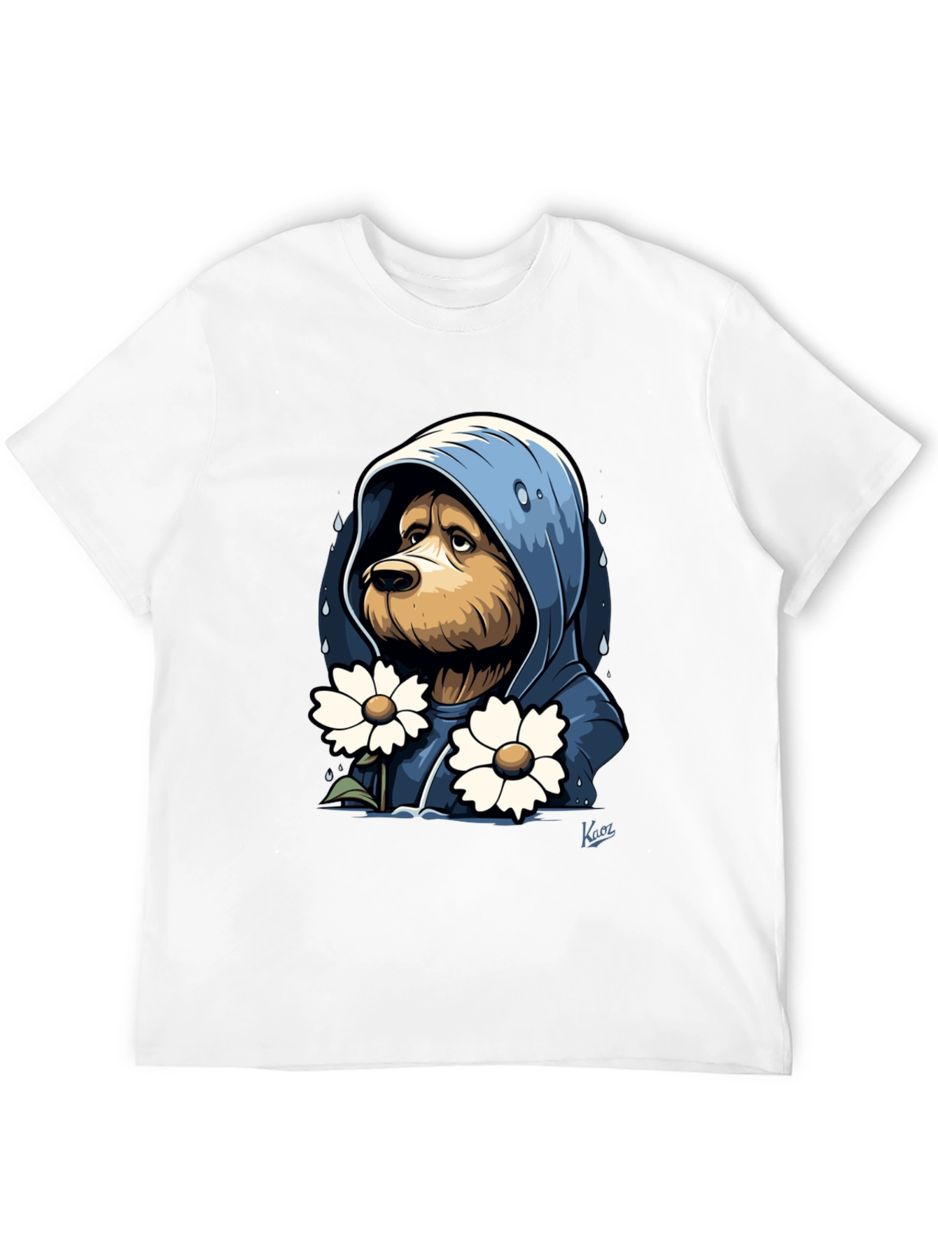 Sad Dog in Hoodie T-Shirt