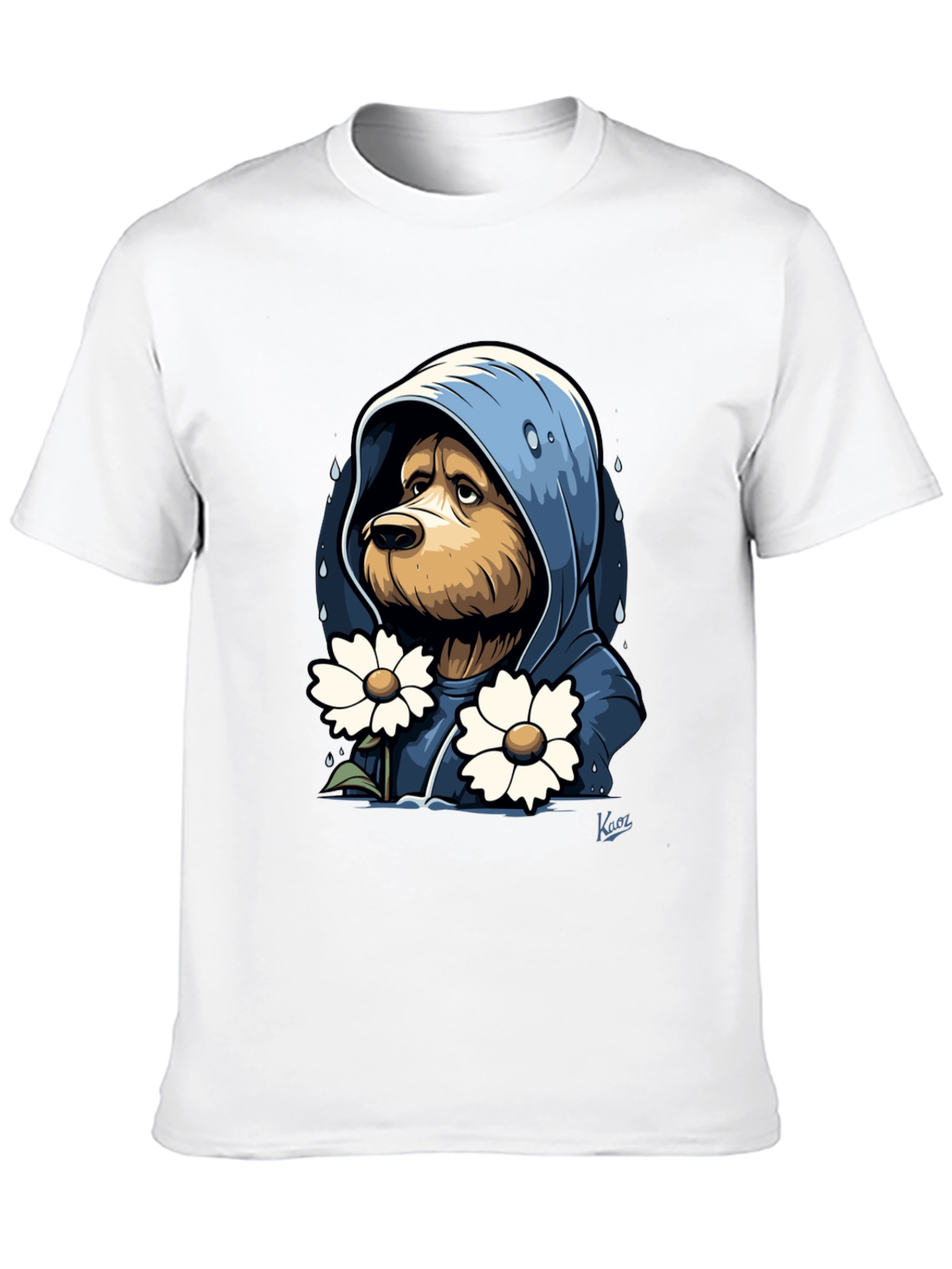 Sad Dog in Hoodie T-Shirt