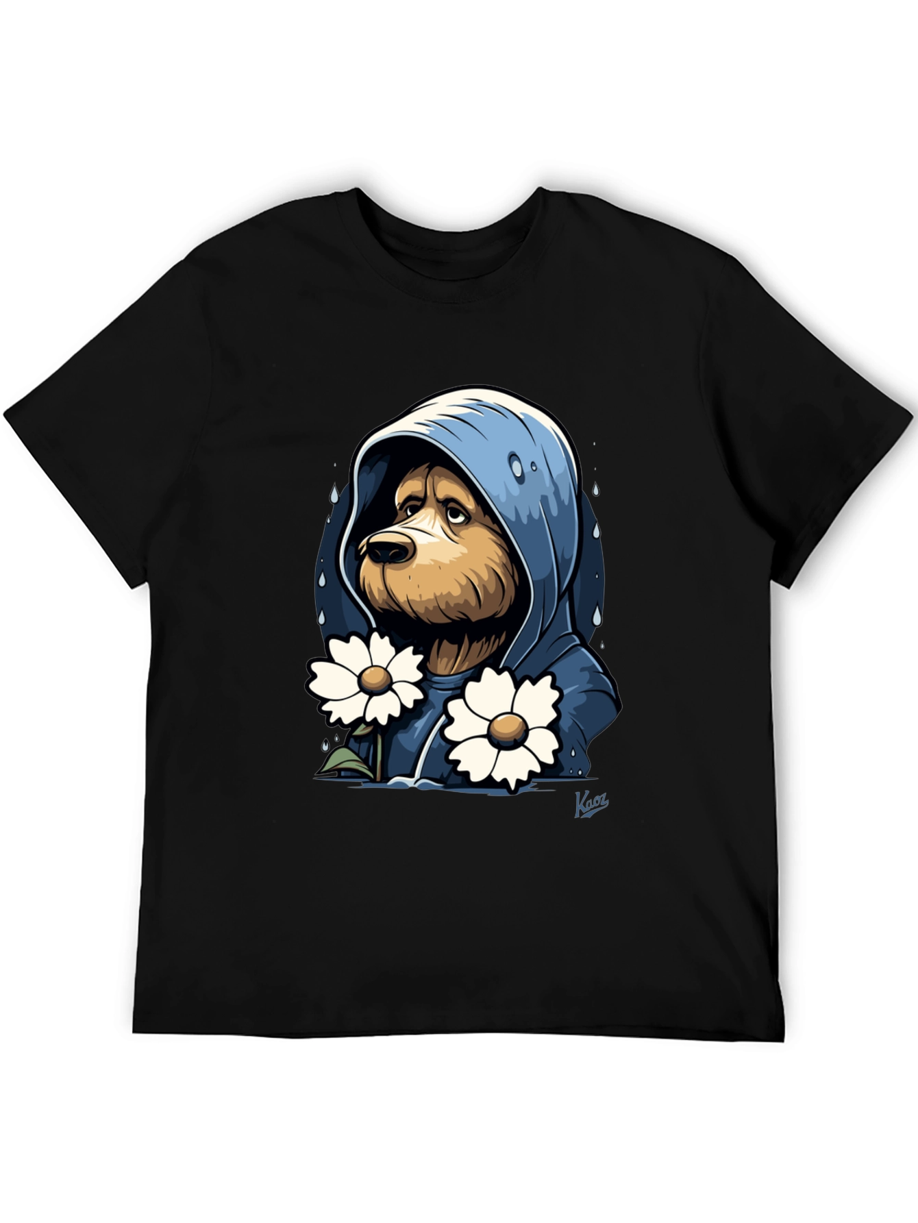 Sad Dog in Hoodie T-Shirt