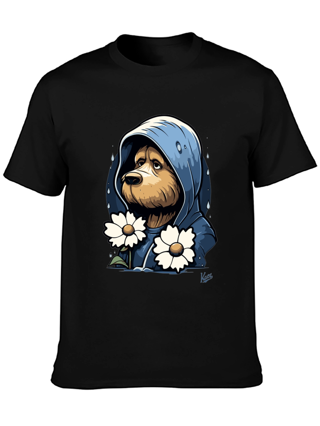 Sad Dog in Hoodie T-Shirt