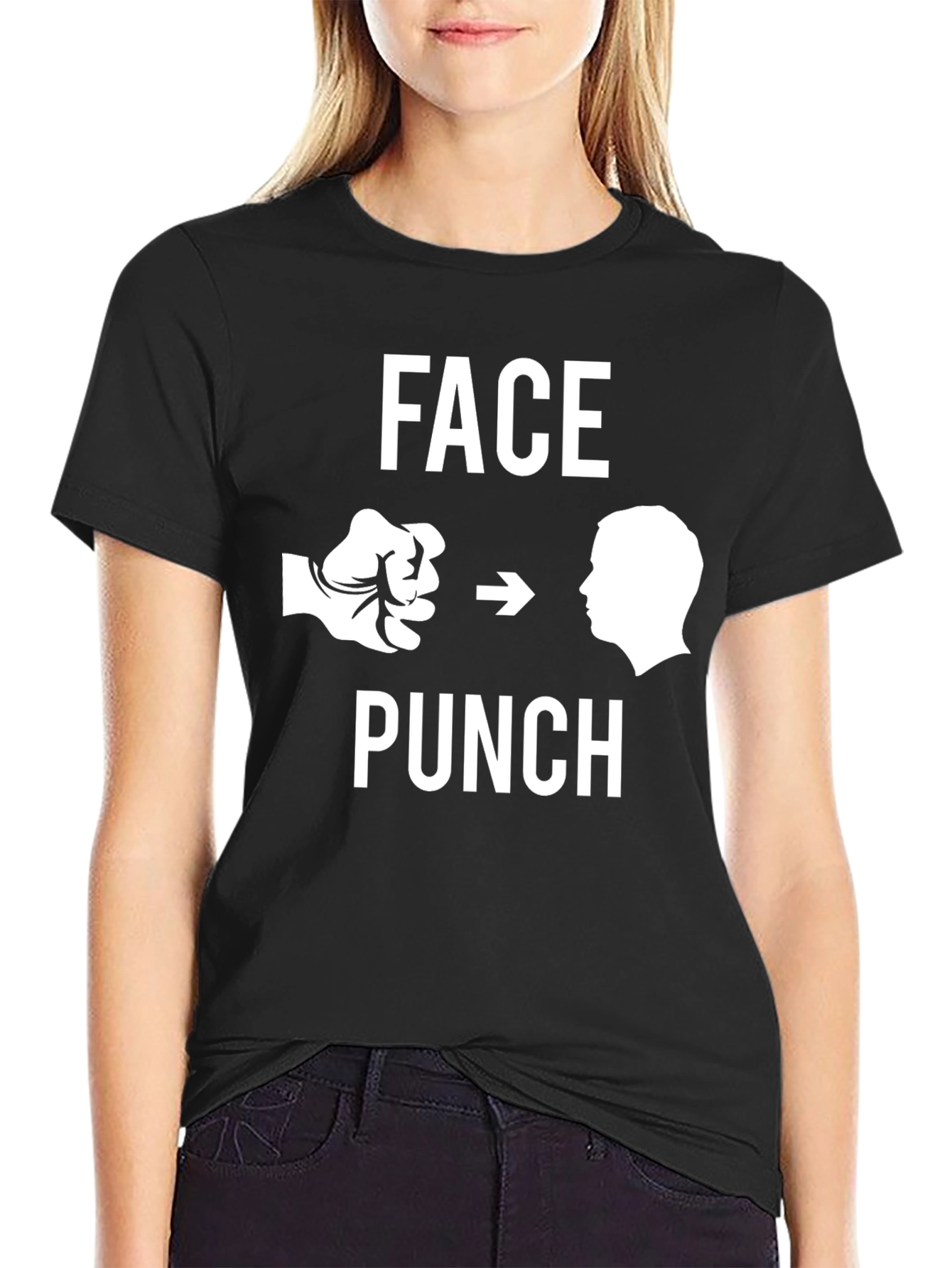 Face Punch Graphic T-Shirt - Black Humor Tee