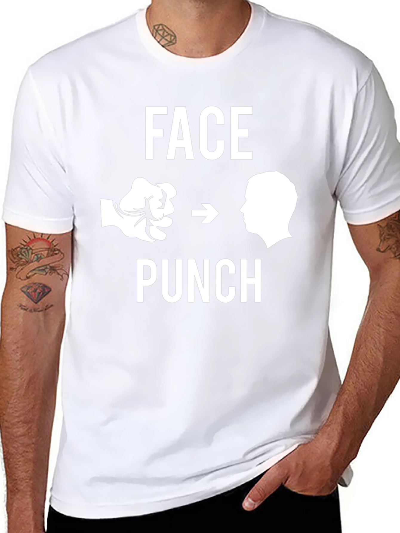 Face Punch Graphic T-Shirt - Black Humor Tee
