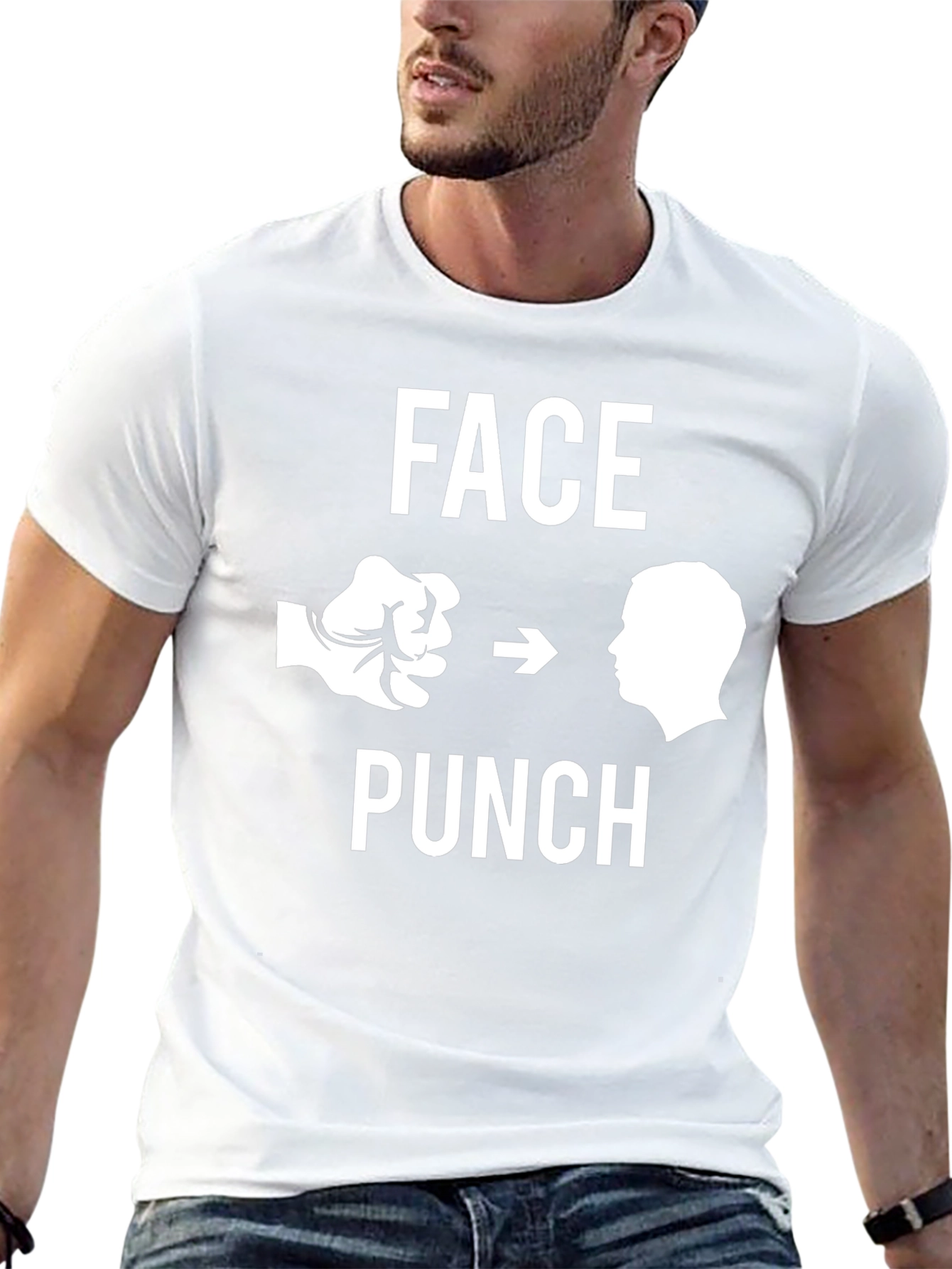 Face Punch Graphic T-Shirt - Black Humor Tee