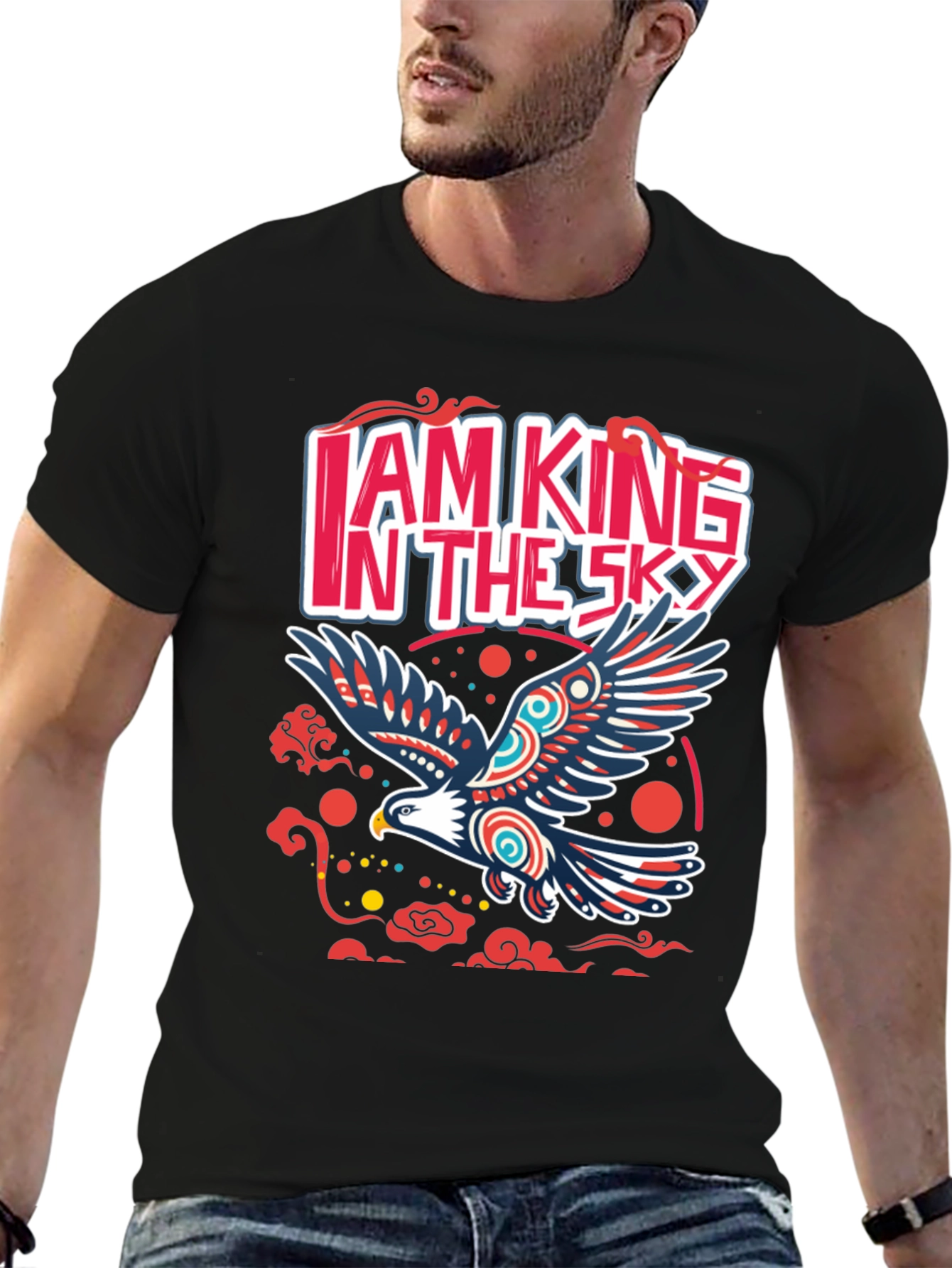 I AM KING IN THE SKY Eagle Graphic Tee