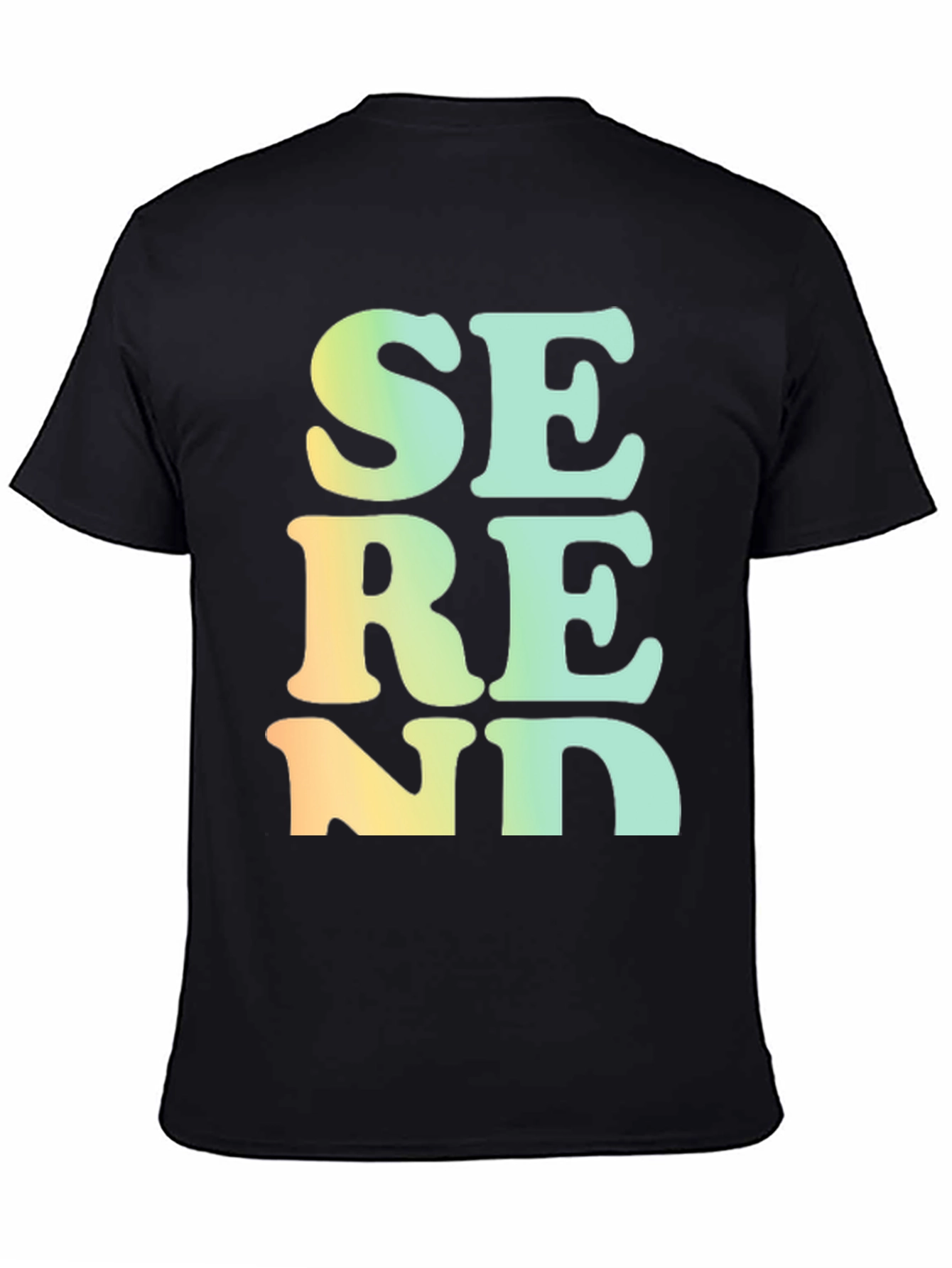 Serene Gradient T-Shirt - Black