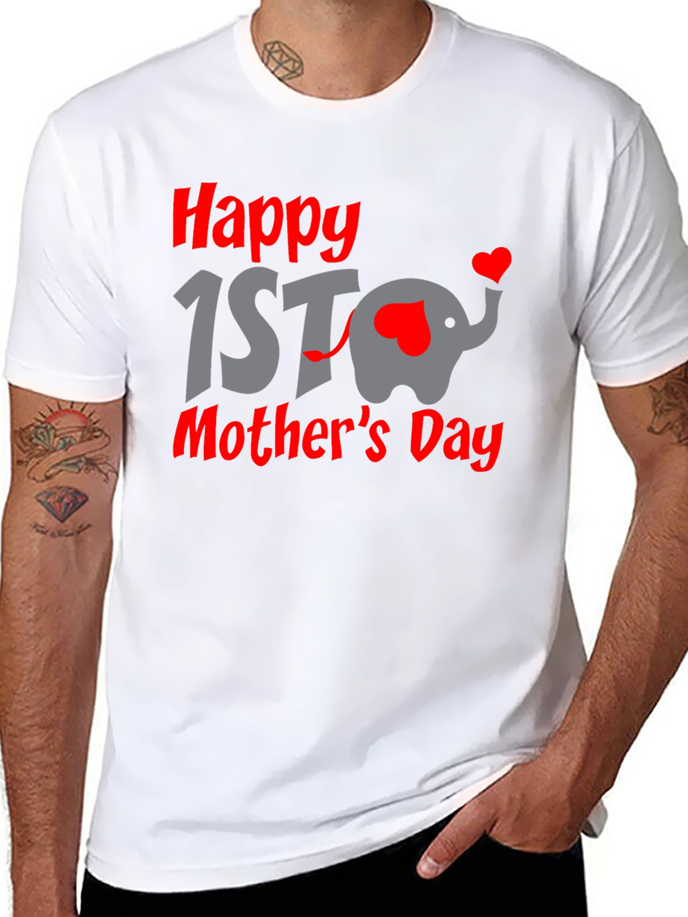 Happy 1st Mothers Day Elephant T-Shirt