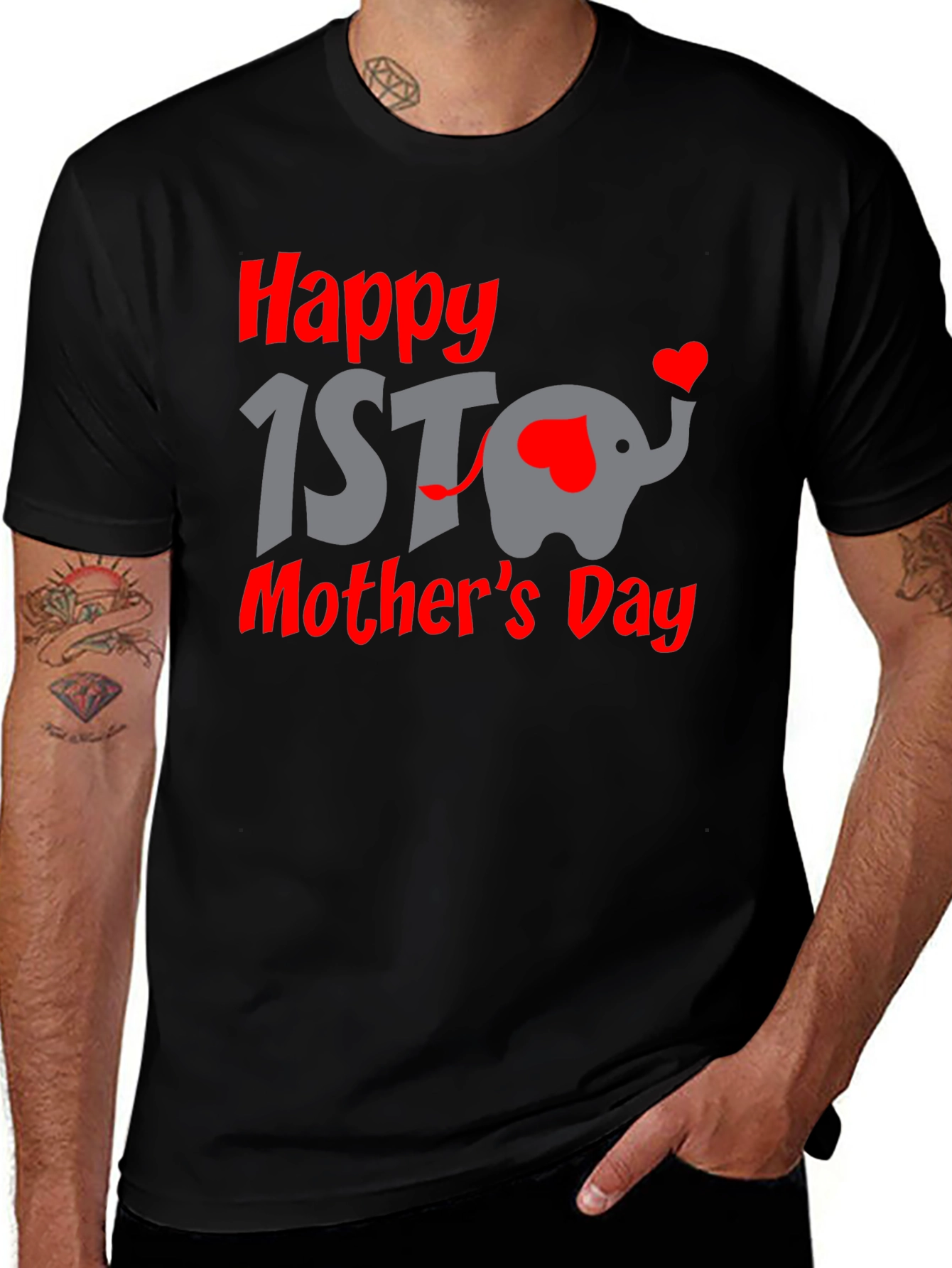 Happy 1st Mothers Day Elephant T-Shirt