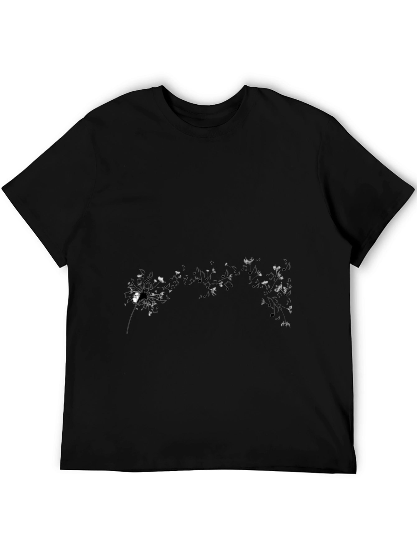 Black Graphic Tee - Dandelion Design
