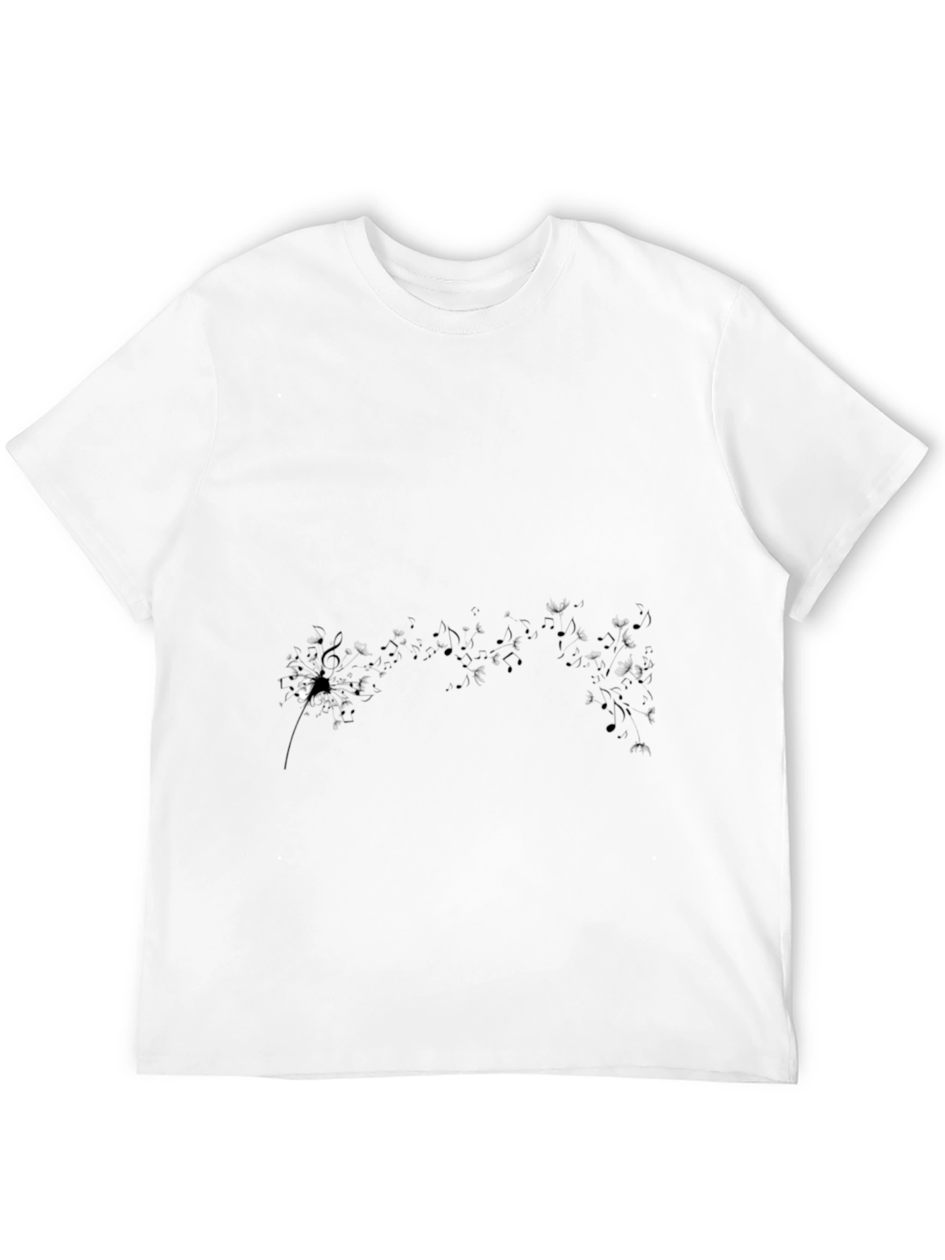Black Graphic Tee - Dandelion Design