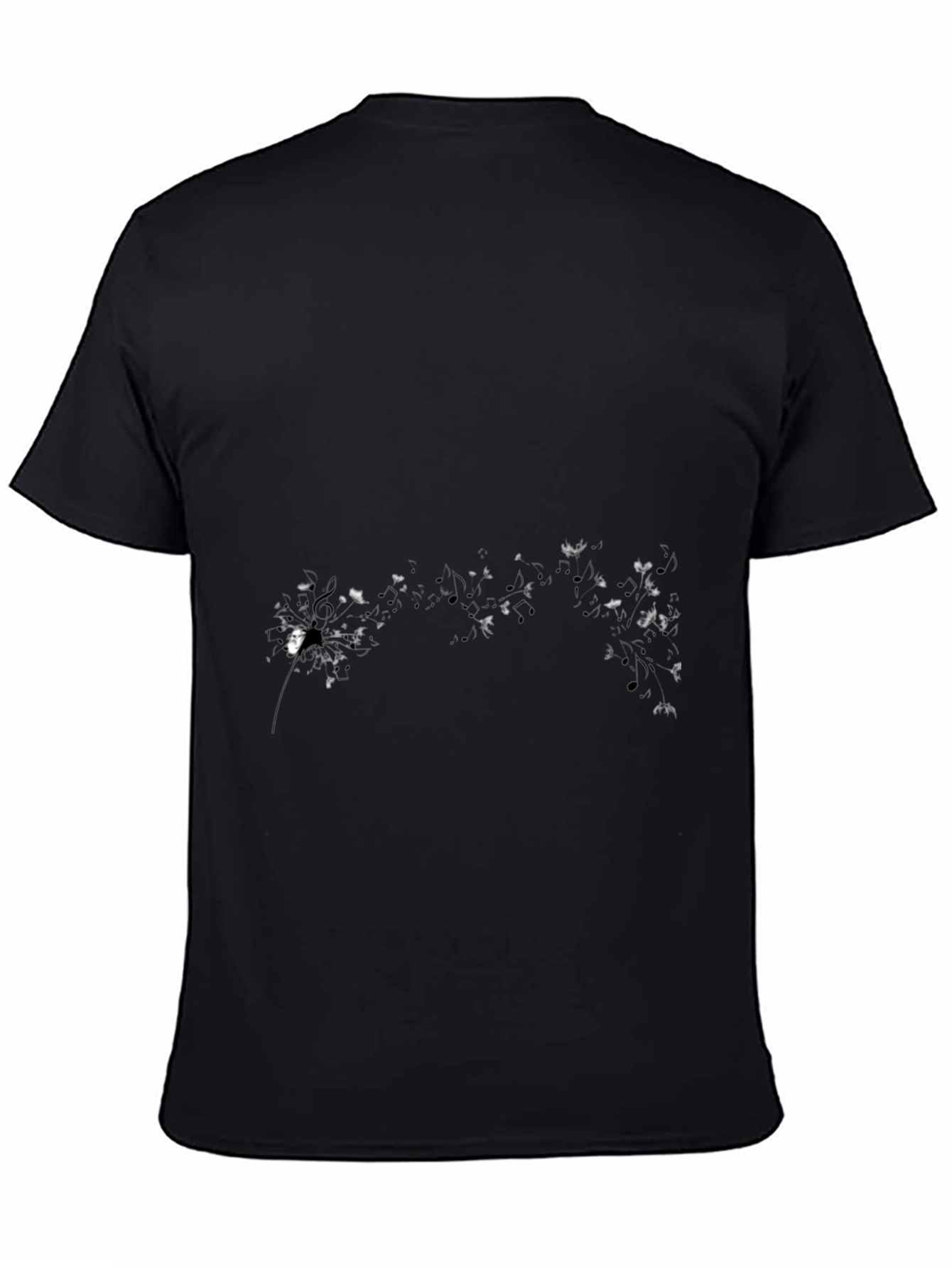 Black Graphic Tee - Dandelion Design