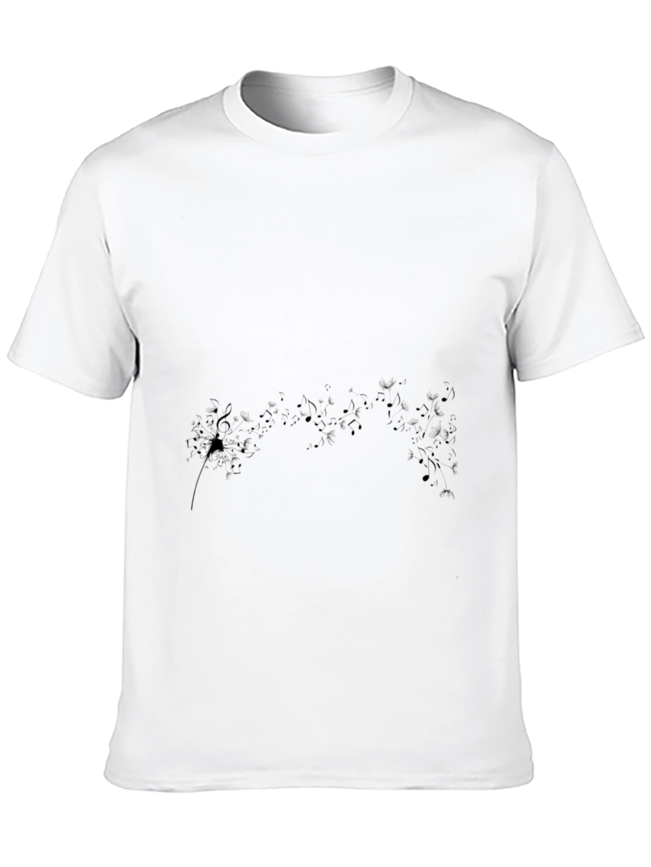 Black Graphic Tee - Dandelion Design