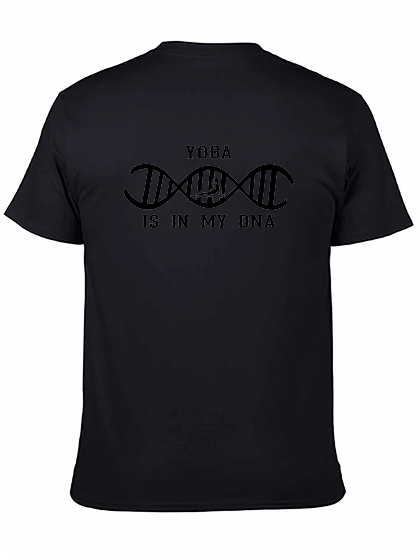Yoga DNA T-Shirt - Black Cotton Graphic Tee