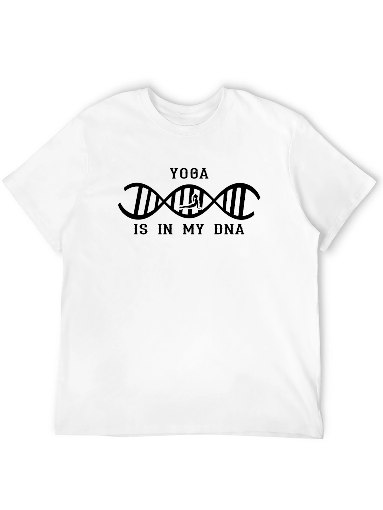 Yoga DNA T-Shirt - Black Cotton Graphic Tee