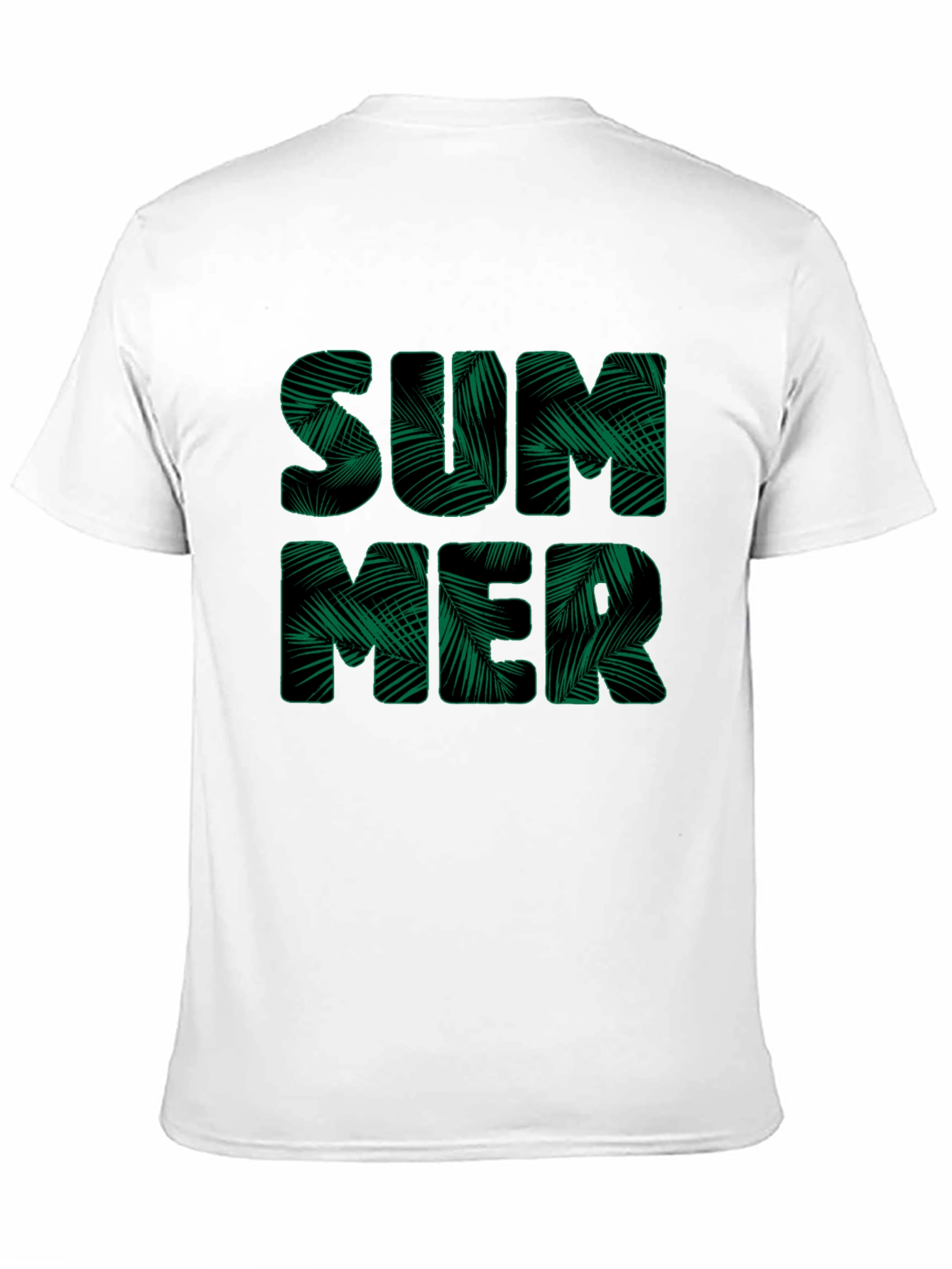 Tropical Summer Print Black T-Shirt