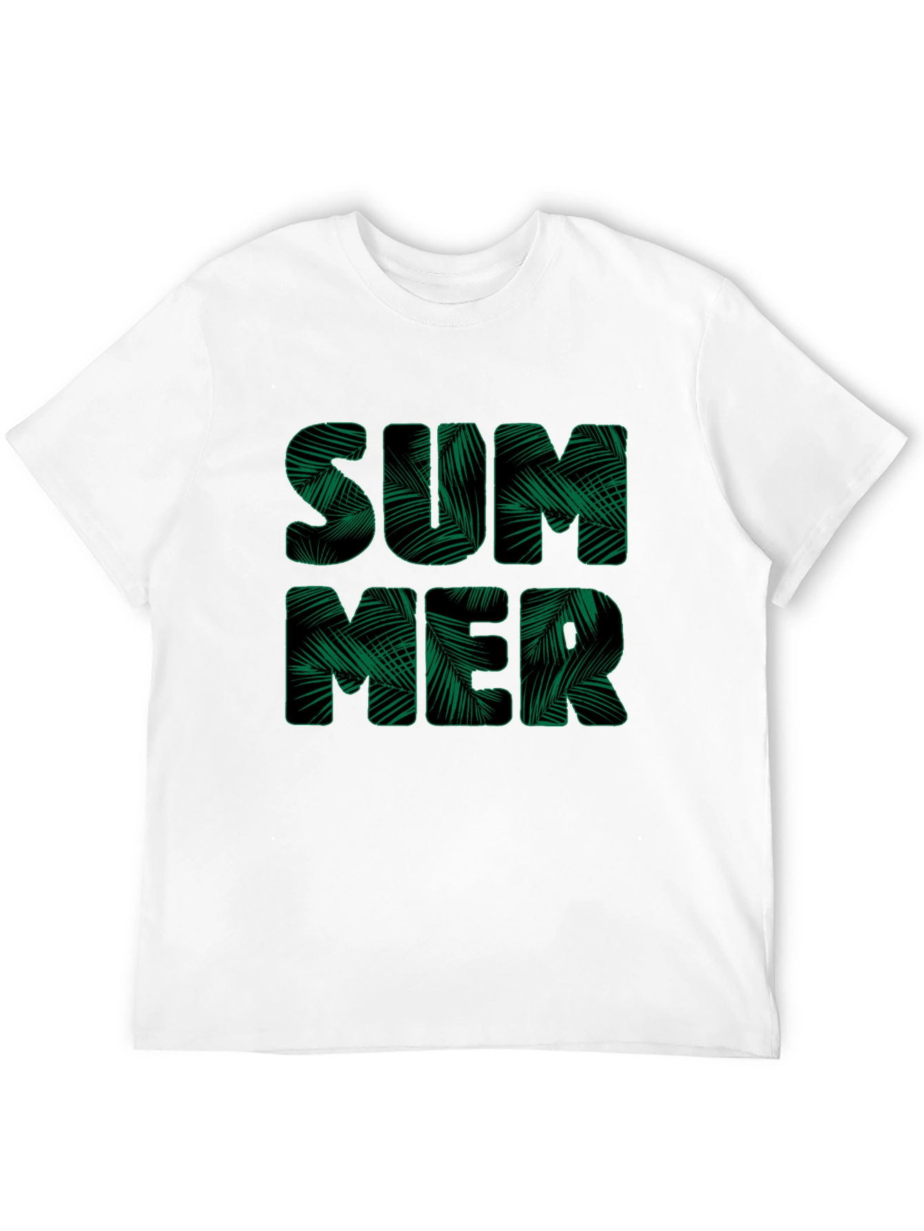 Tropical Summer Print Black T-Shirt