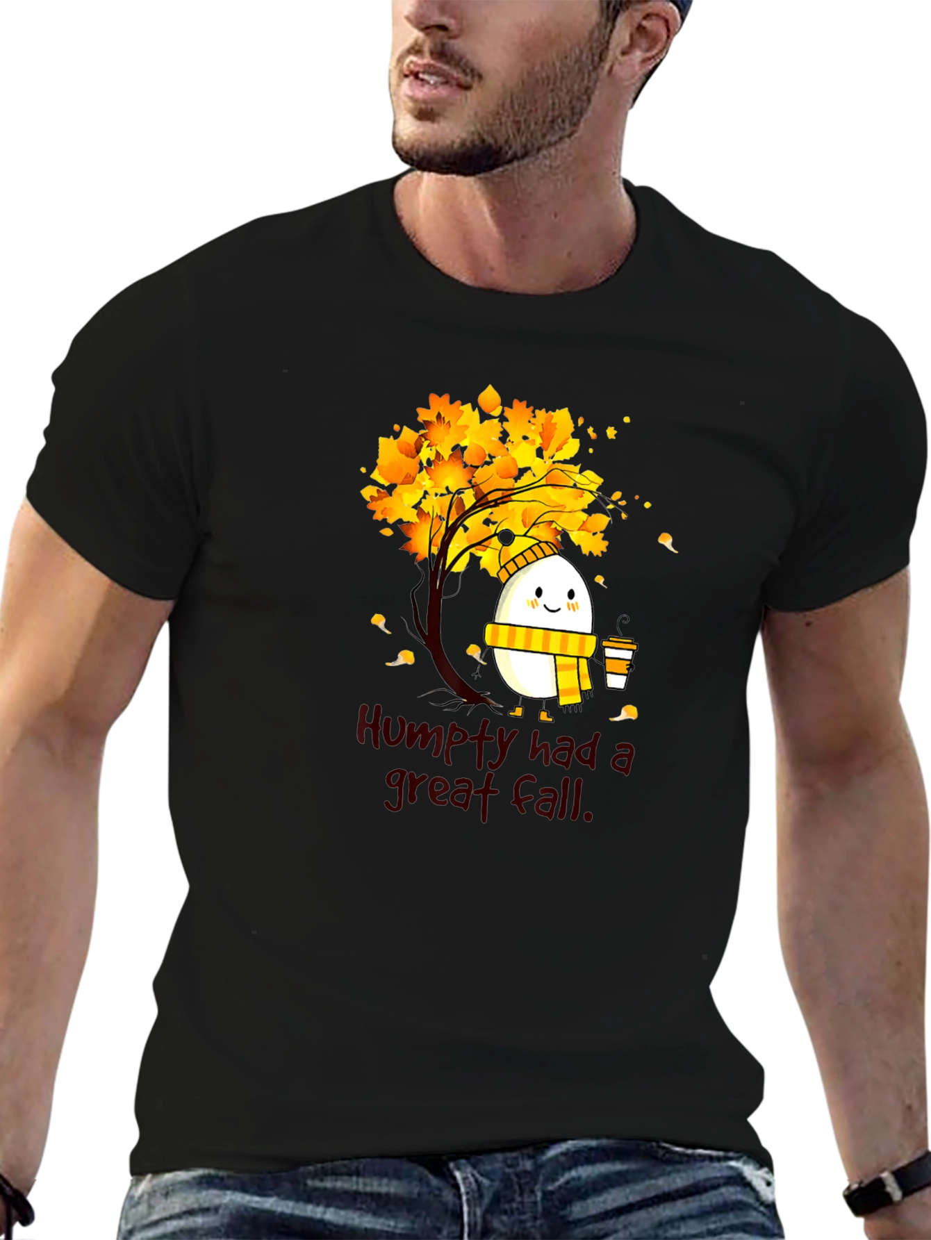Humpty Great Fall Tee - Autumnal Humor Shirt
