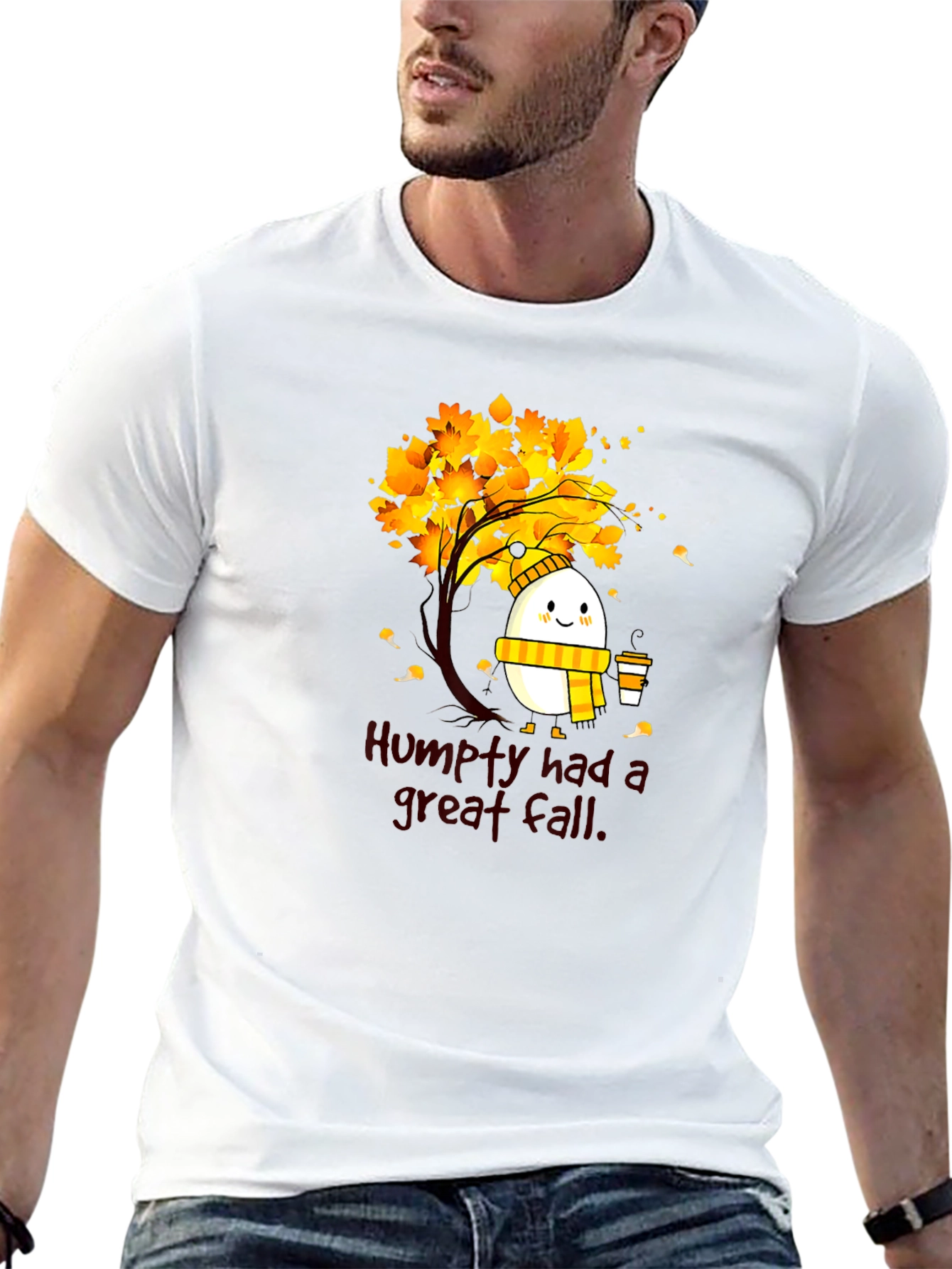Humpty Great Fall Tee - Autumnal Humor Shirt