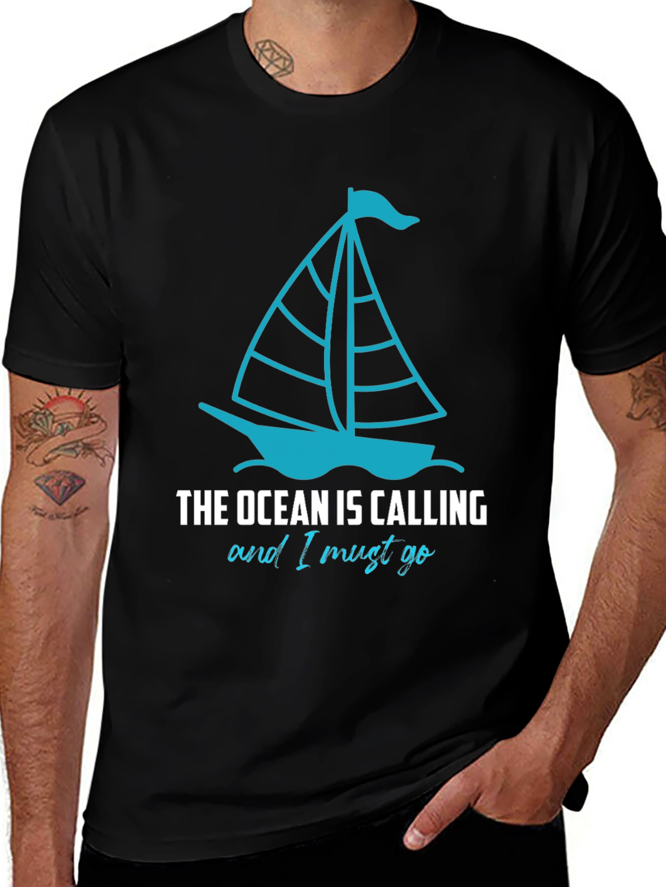 Ocean Calling Sailboat Graphic T-Shirt