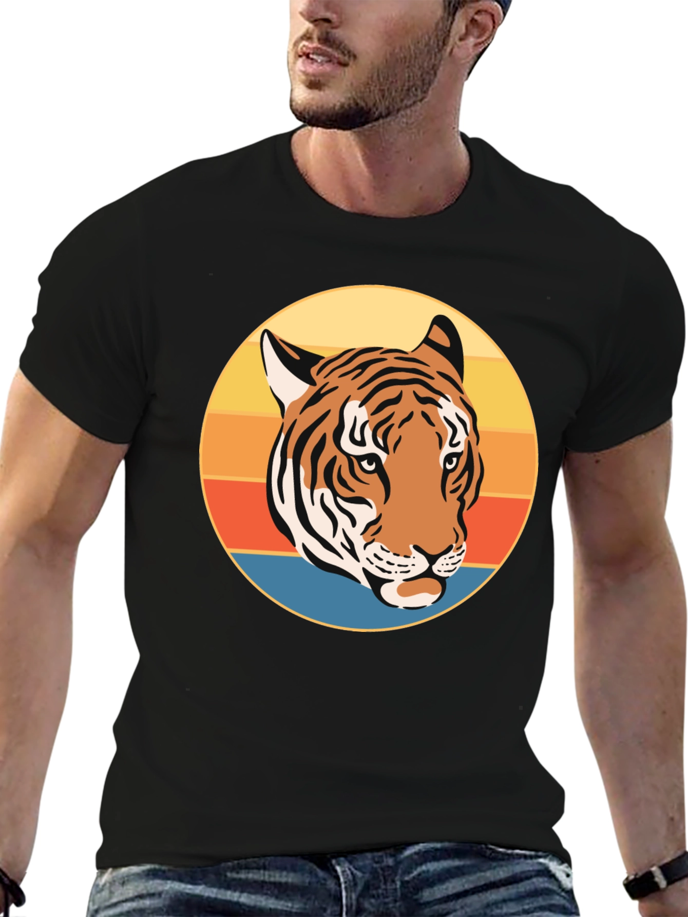 Retro Tiger Graphic T-Shirt