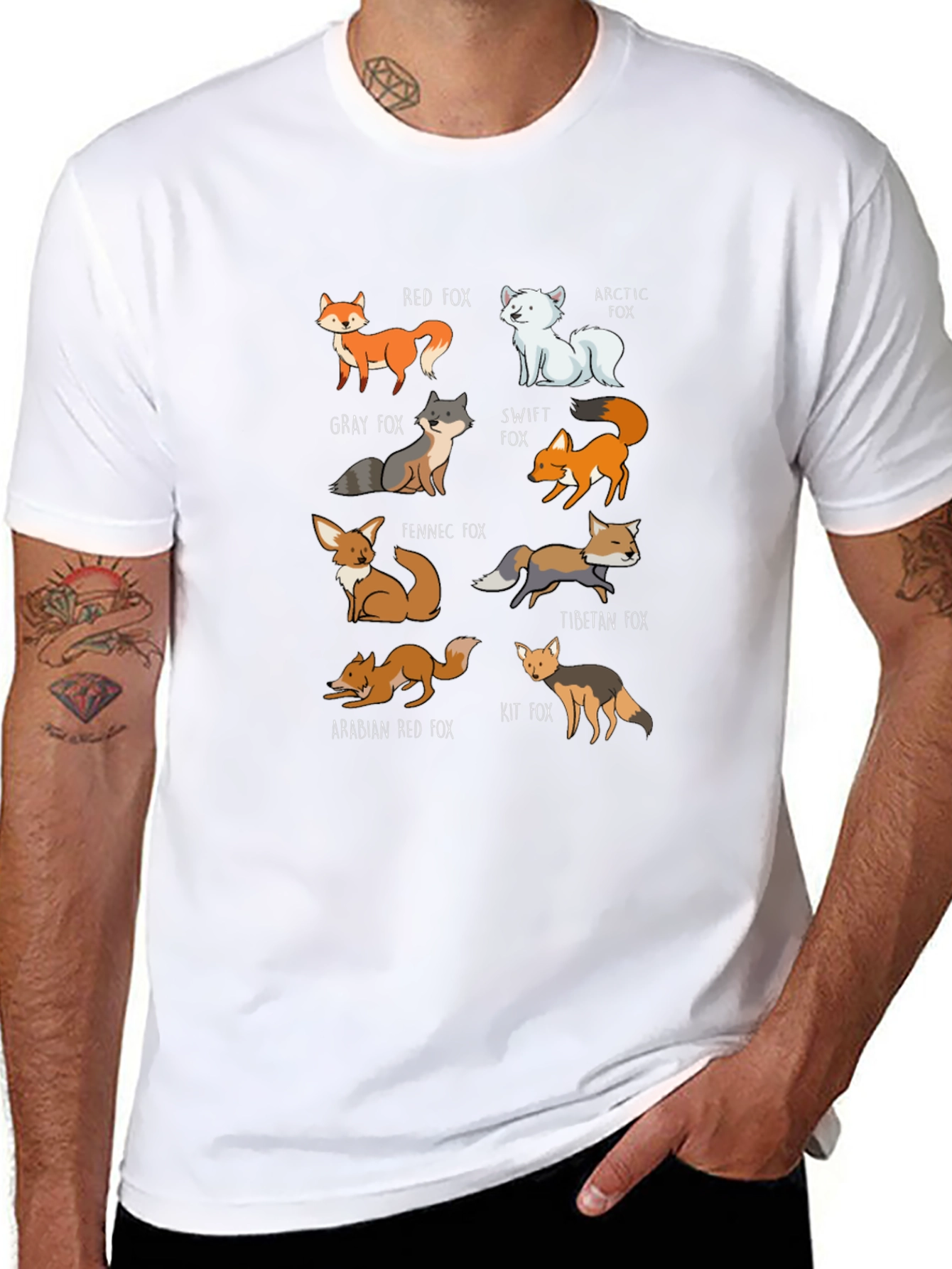 Fox Breeds Graphic Tee | Cool Animal Lover T-Shirt