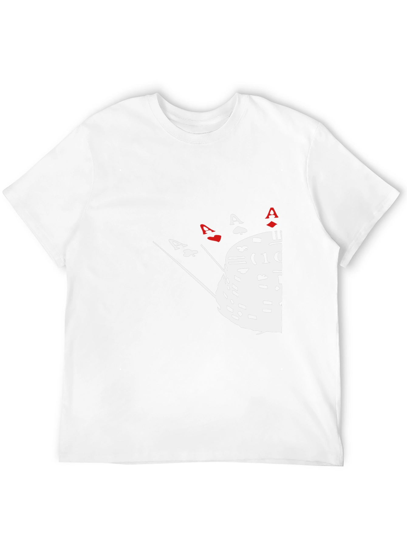 Poker Ace Hand & Chips Graphic Tee - Black