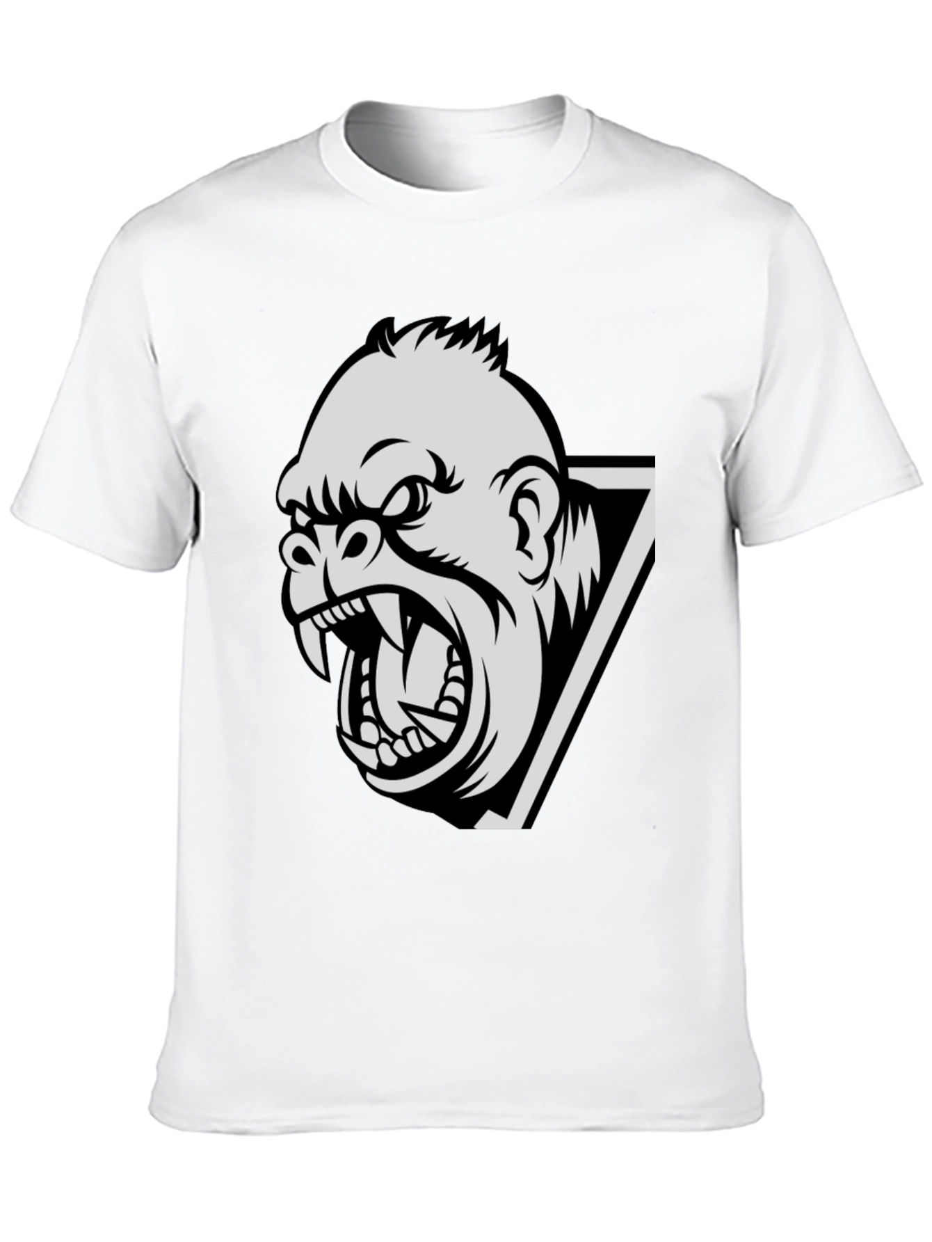 Mens Gorilla Graphic Print Black T-Shirt