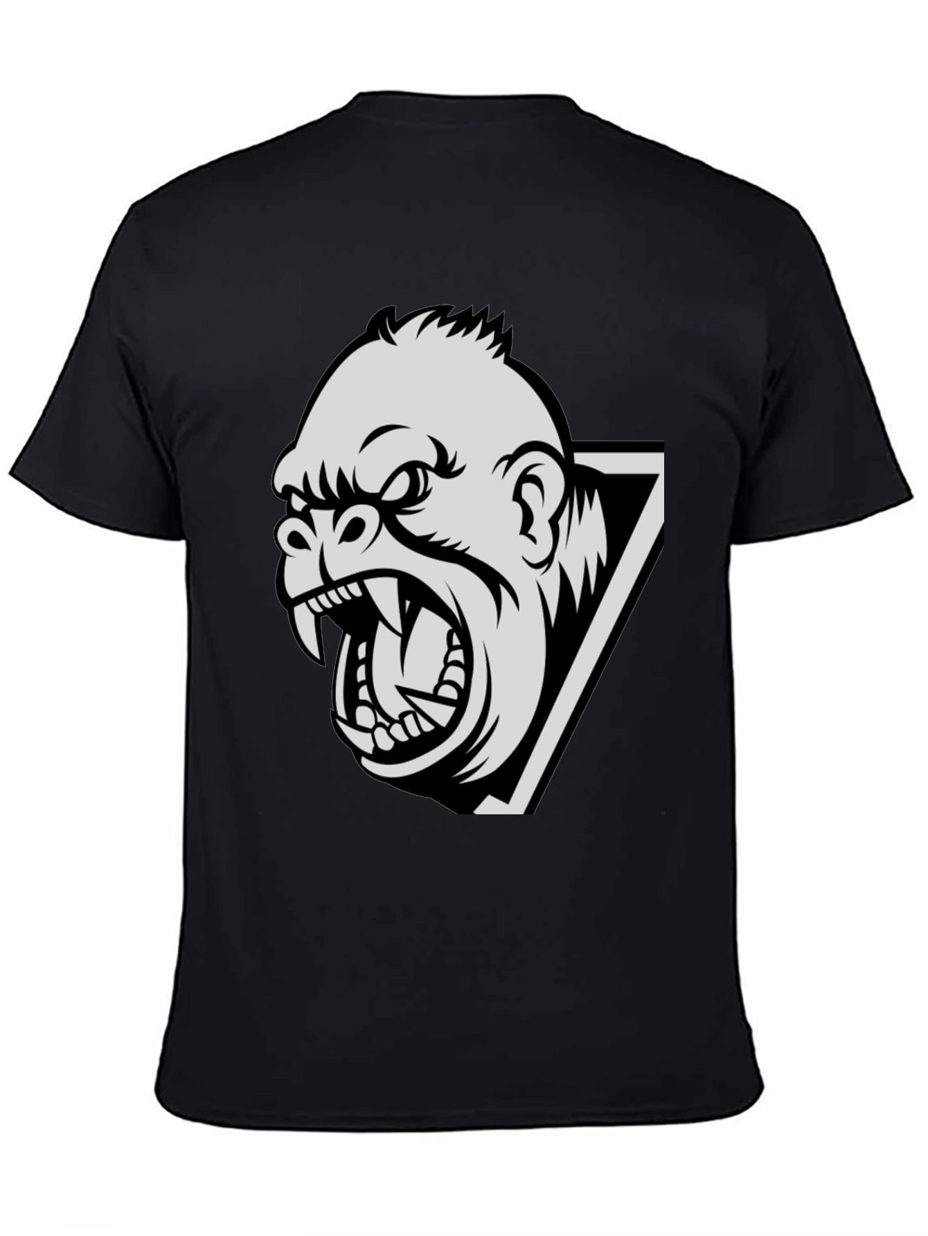 Mens Gorilla Graphic Print Black T-Shirt