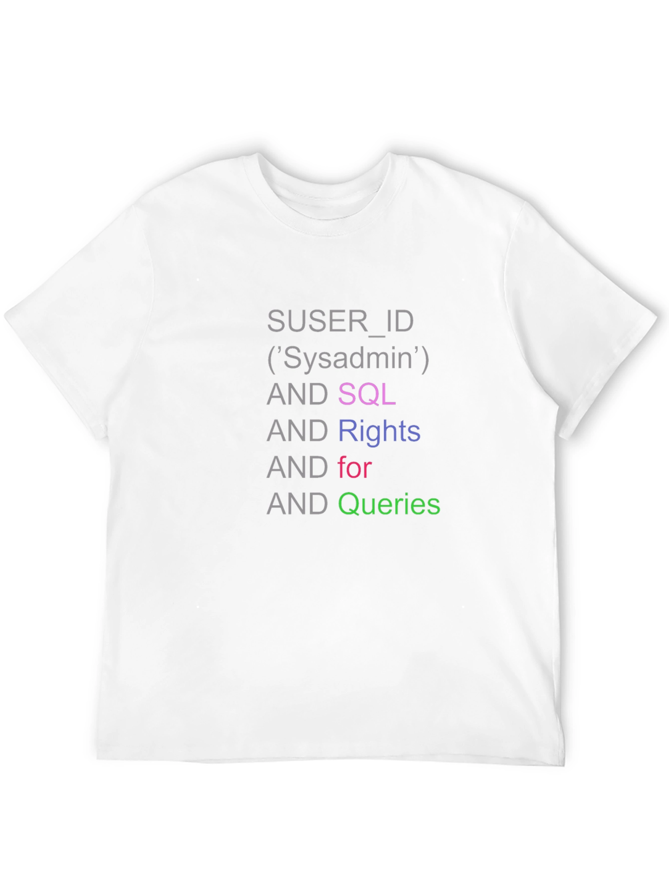 Sysadmin SQL Queries Black T-Shirt