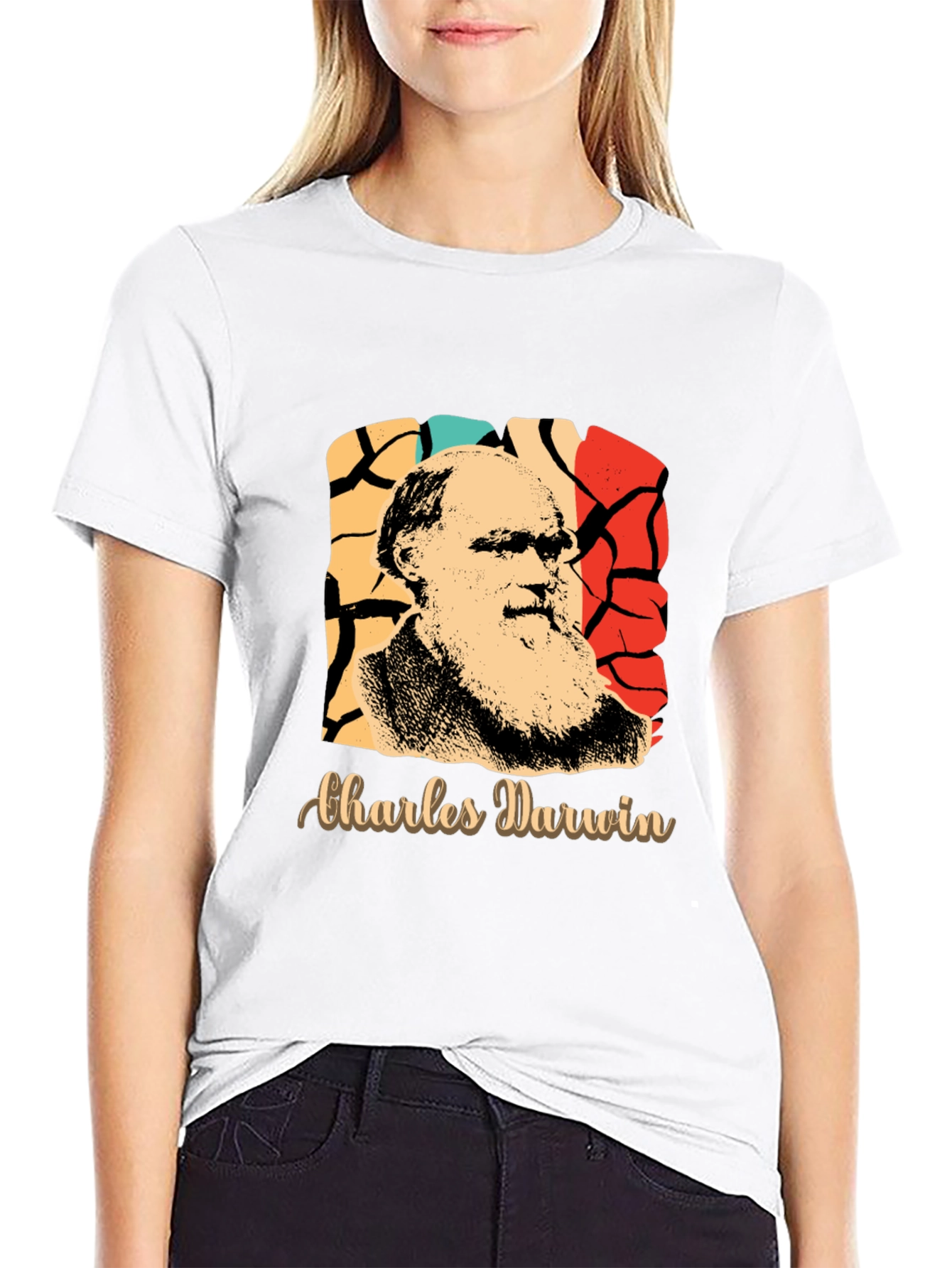 Charles Darwin Retro Graphic T-Shirt