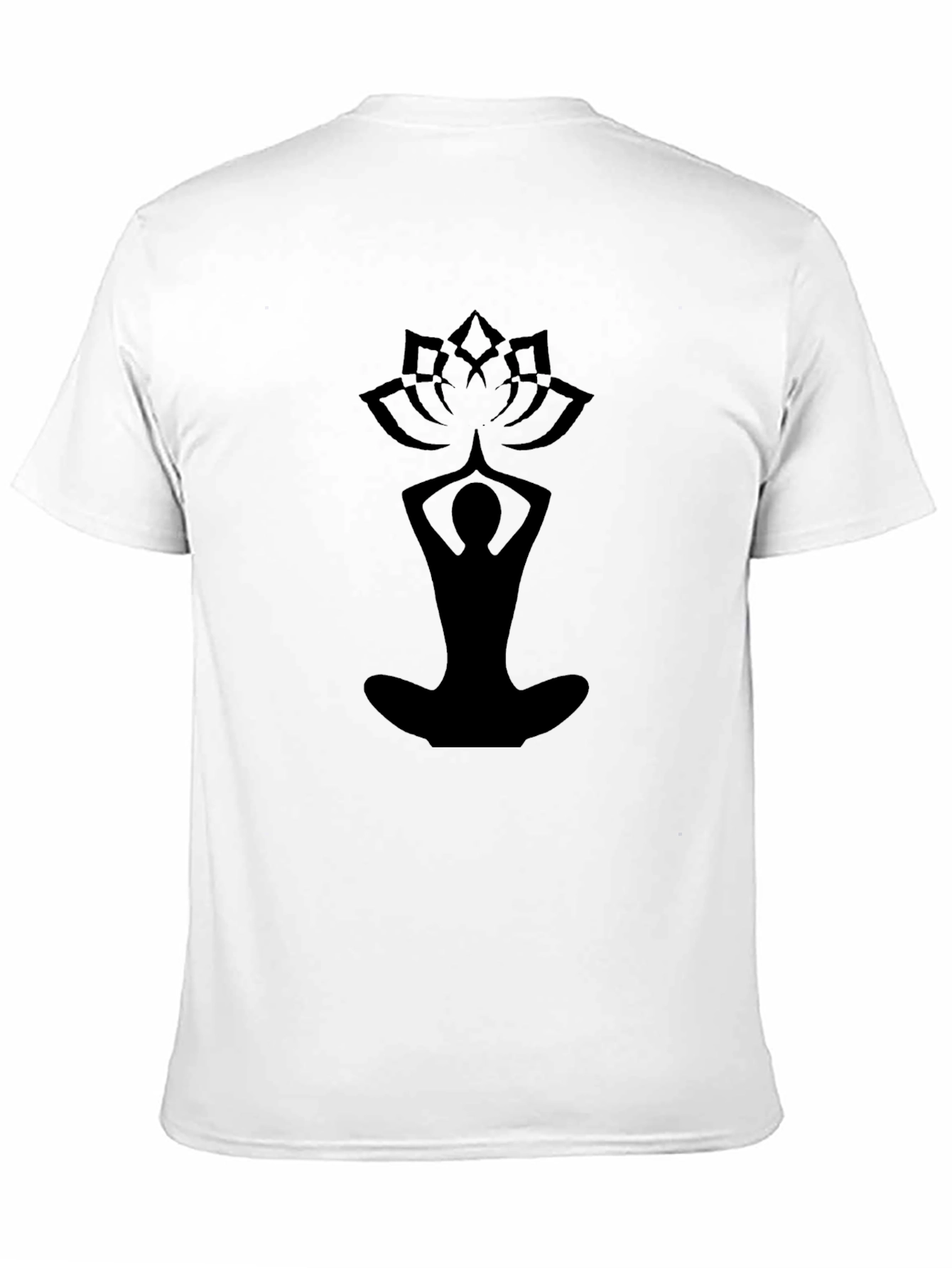 Yoga Lotus Graphic Black T-Shirt