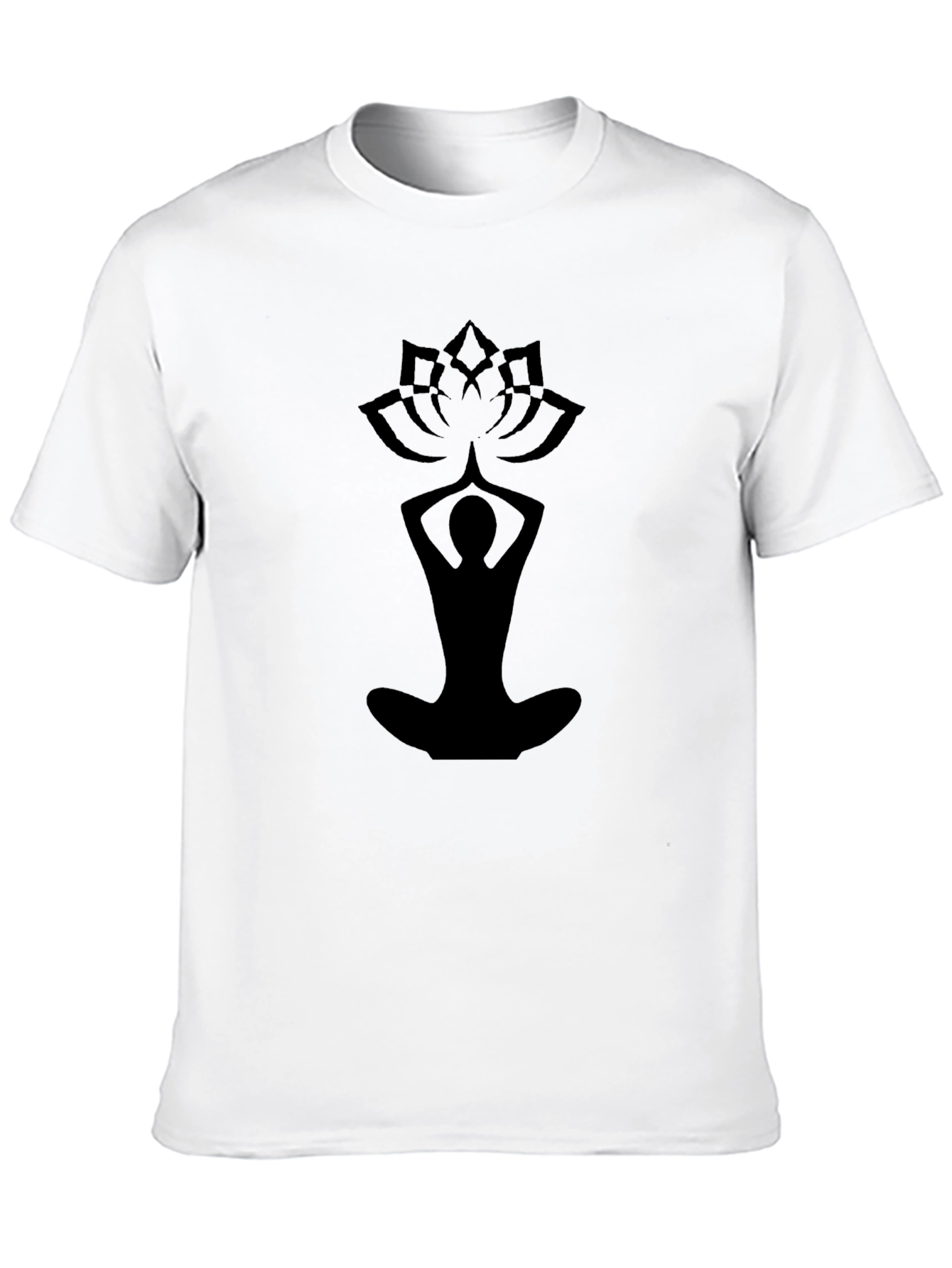 Yoga Lotus Graphic Black T-Shirt