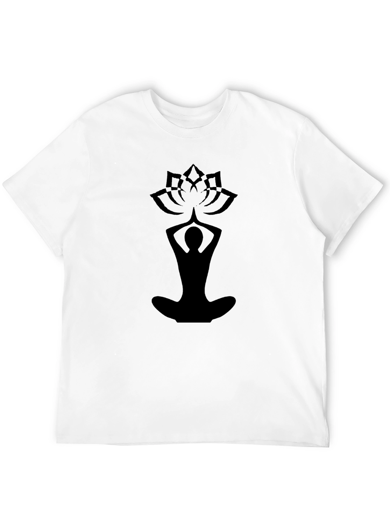 Yoga Lotus Graphic Black T-Shirt